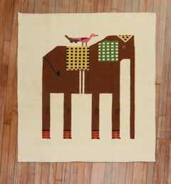 Persian Elephant Kilim Wall Hanging