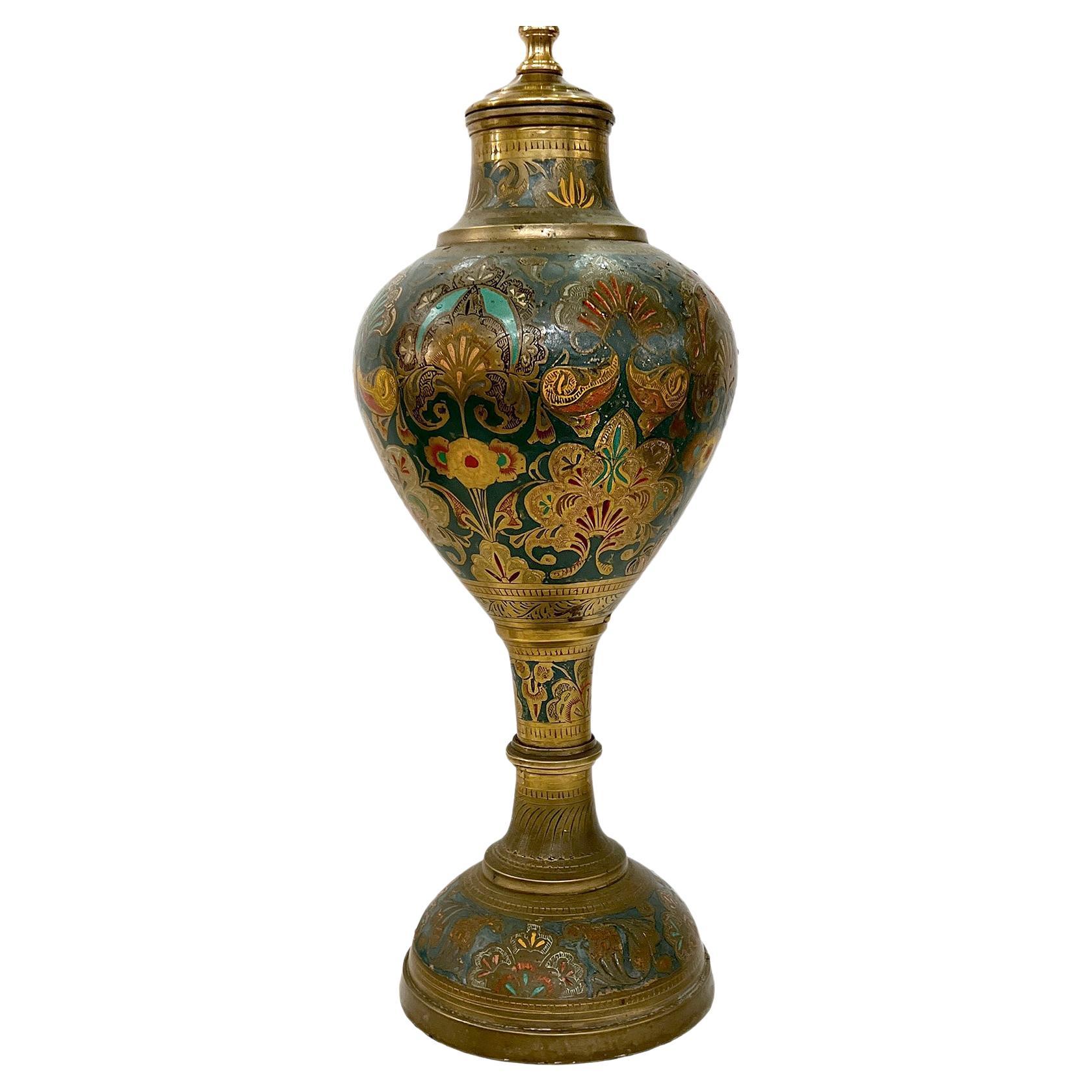 Persian Enameled Lamp