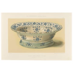 Persian Faience Bowl with Blue Floral Ornament – Julius Lessing, Berlin 1890