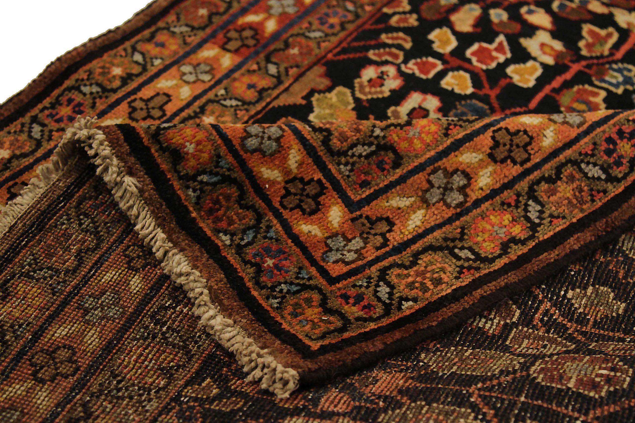 Persischer Farahan-Läufer Circa 1910 - Wolle Elfenbein Marineblau Blau Rot 72757 im Zustand „Hervorragend“ im Angebot in Dallas, TX