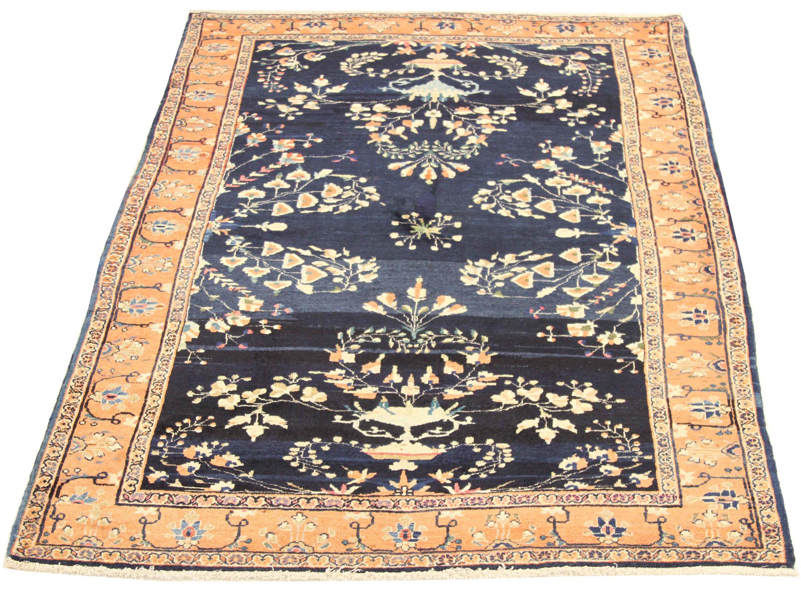 Discover the elegance of Persian Farahan featuring Small Rug in Circa 1880. Designed with Wool and IvoryNavy BluePink, this exclusive design is perfect for enhancing your space.