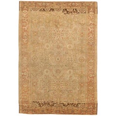 Persischer Farahan Kleiner Teppich - Wolle Braun Elfenbein Rosa Taupe - 75718