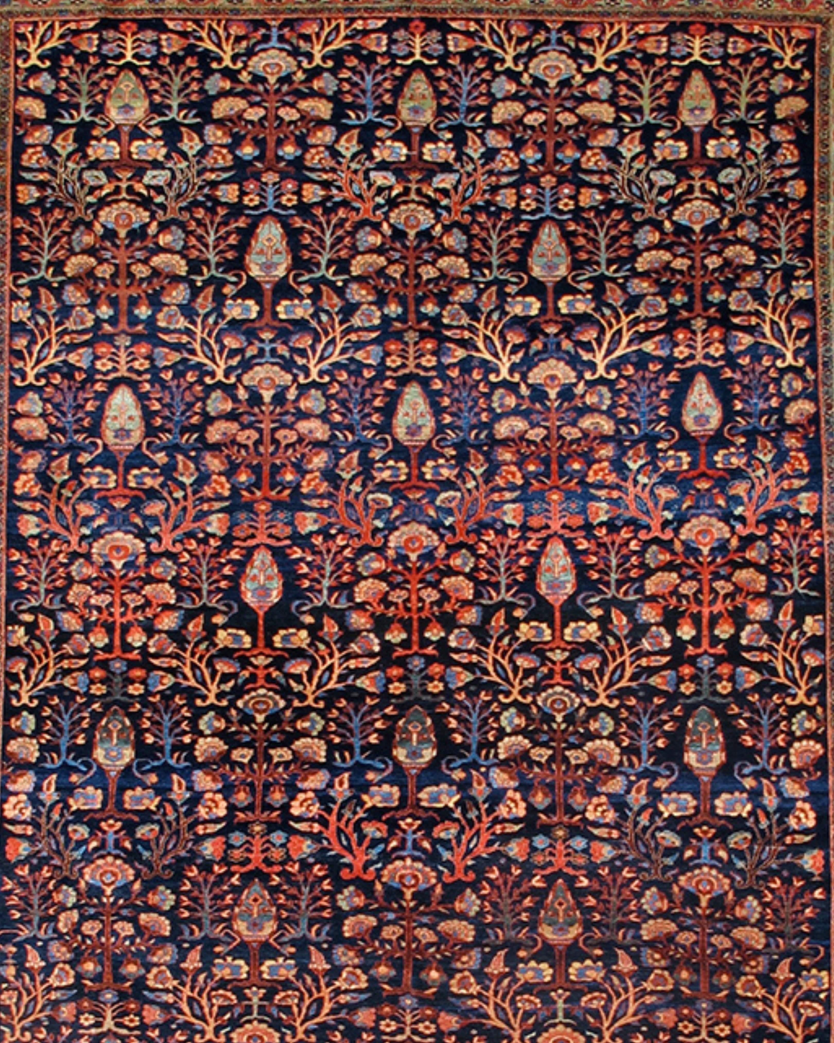 Persischer Fereghan Sarouk-Teppich aus Sarouk, spätes 19. Jahrhundert (Handgeknüpft) im Angebot