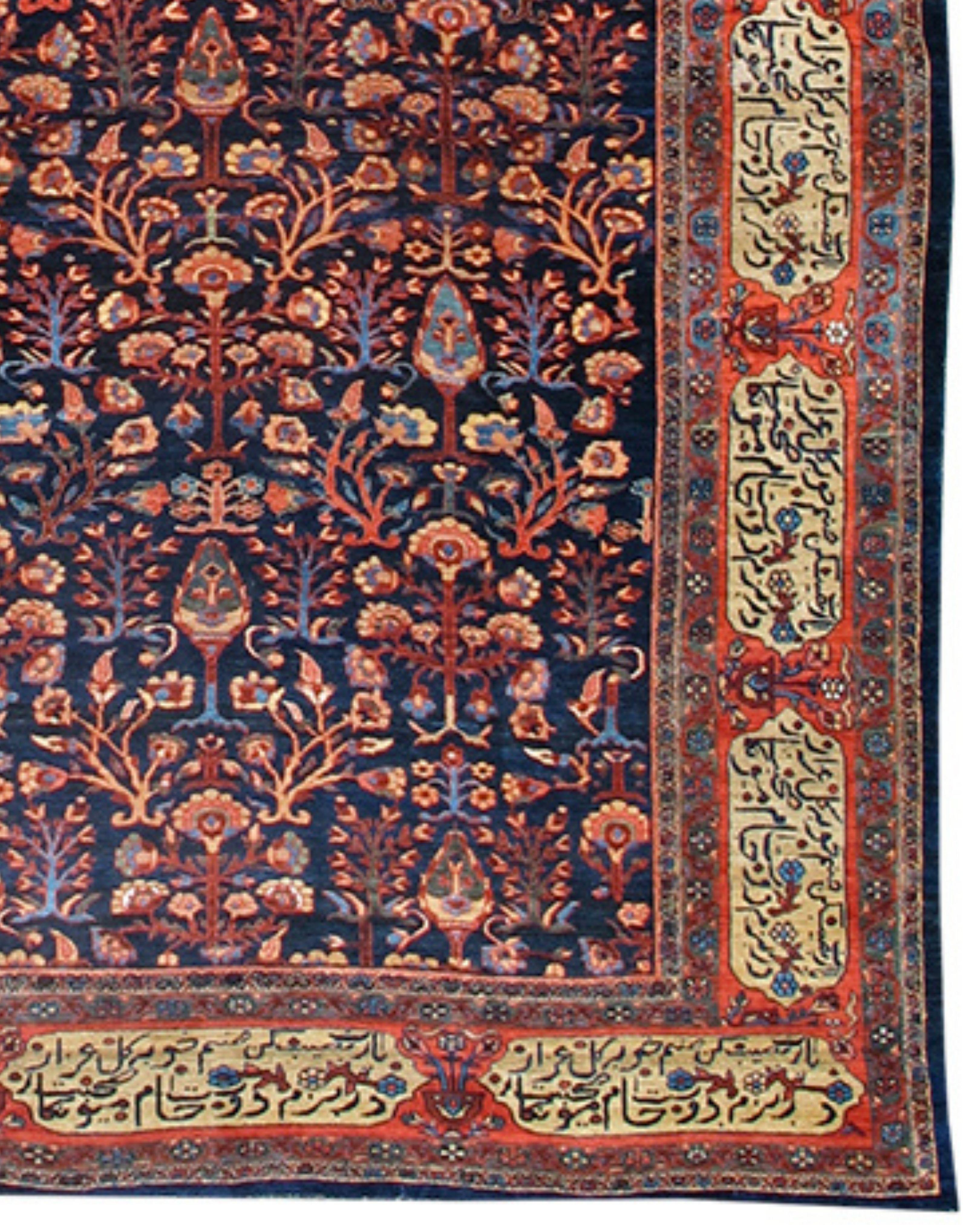Persischer Fereghan Sarouk-Teppich aus Sarouk, spätes 19. Jahrhundert im Zustand „Gut“ im Angebot in San Francisco, CA