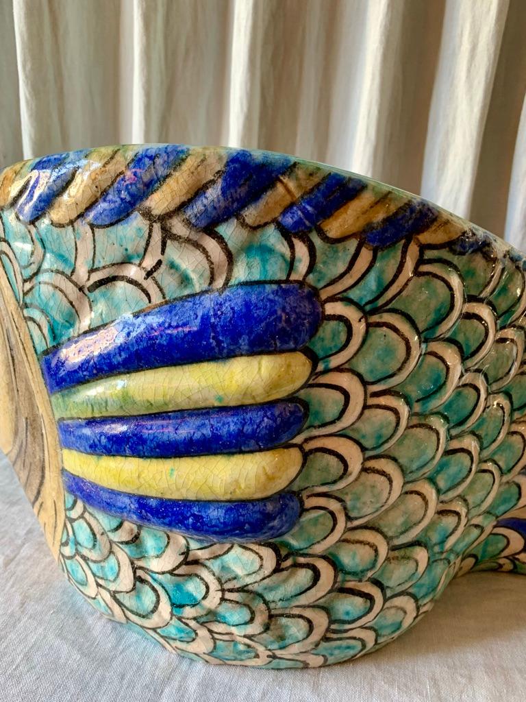 Persian Fish Planter - Jardiniere In Good Condition In Hellerup, DK