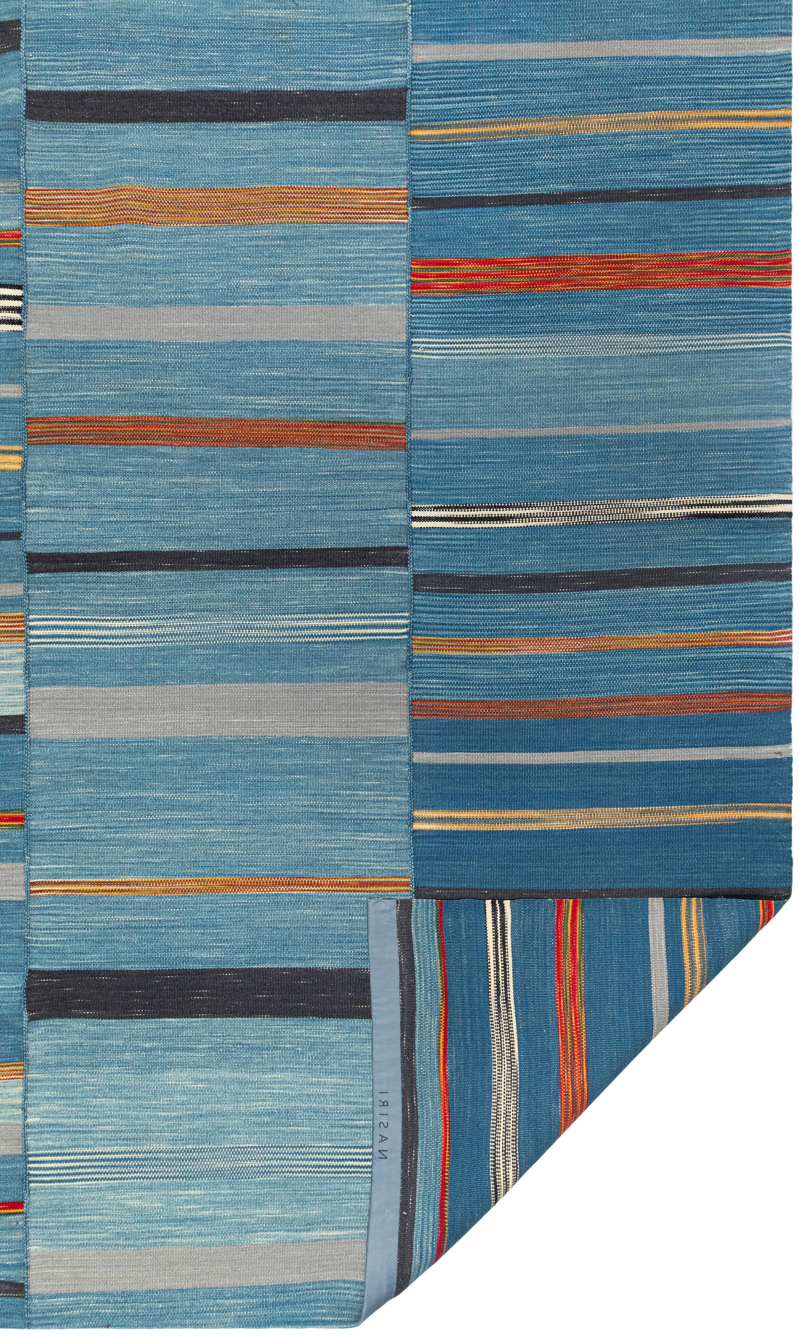Tappeto persiano a trama piatta - Lana filata a mano, tintura vegetale, Hand Made in vendita 5