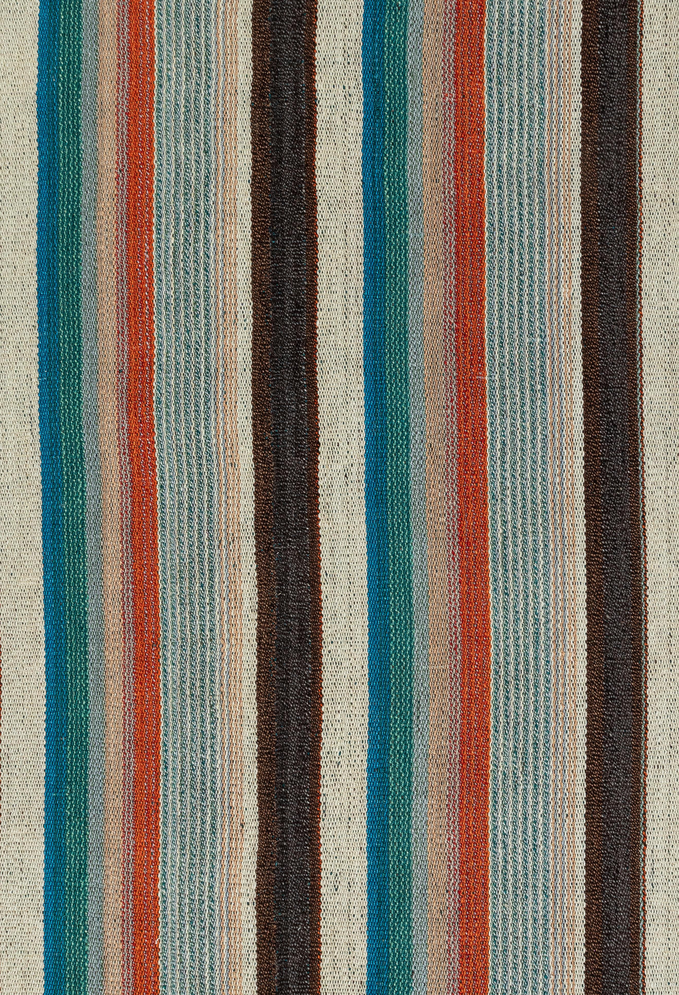 Persischer Flachgewebeteppich - Handgesponnene Wolle, pflanzengefärbt, minimalistisches Design im Angebot 3