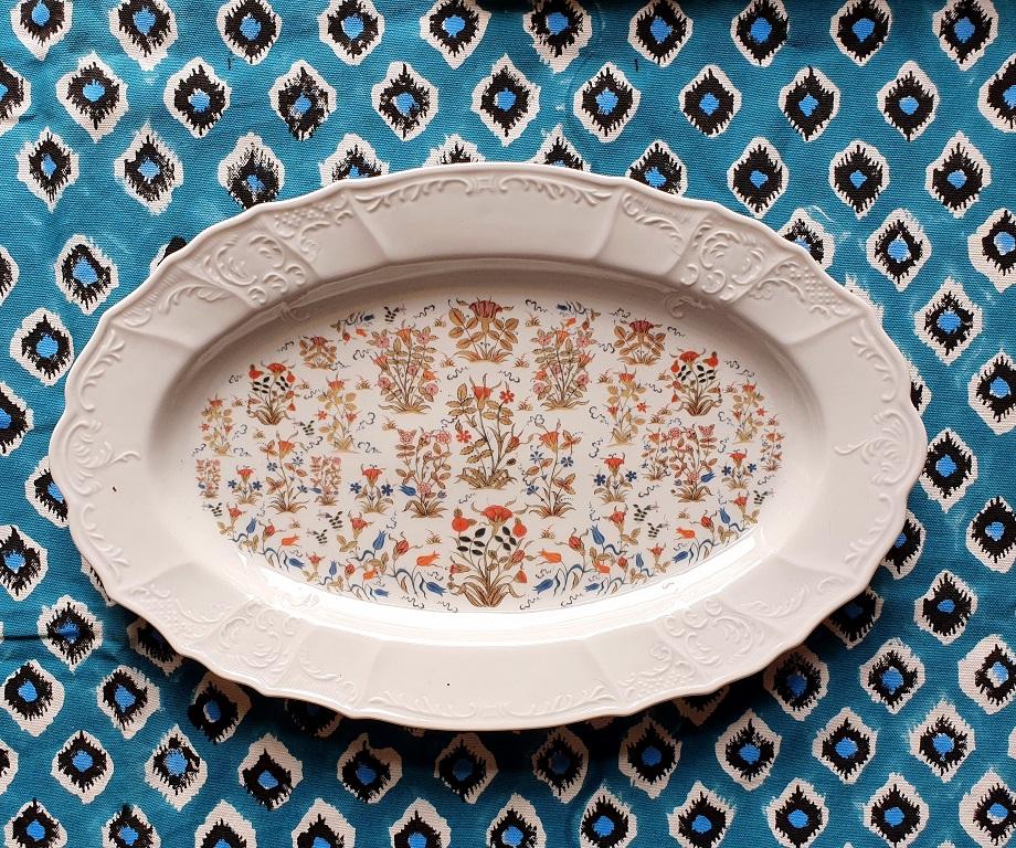 Persian Flowers Porcelain Tray Made in Italy In New Condition For Sale In ROCCAVIVARA CB, IT