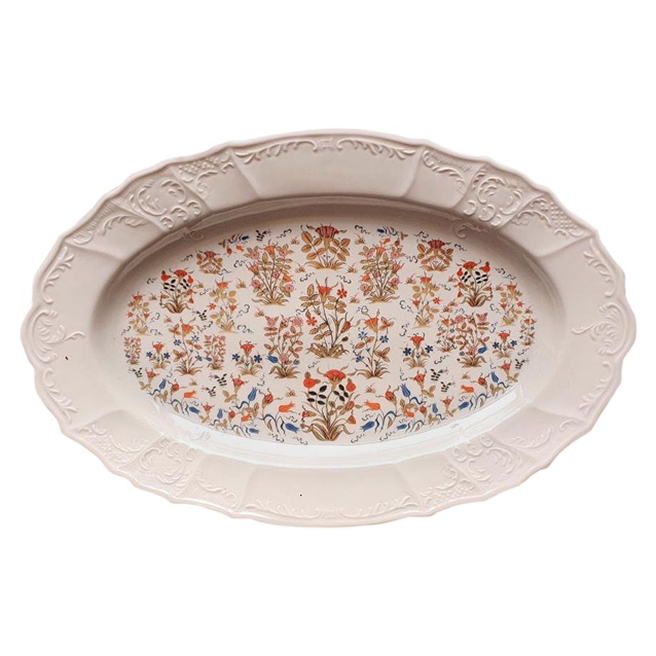 Persian Flowers Porcelain Tray Made in Italy