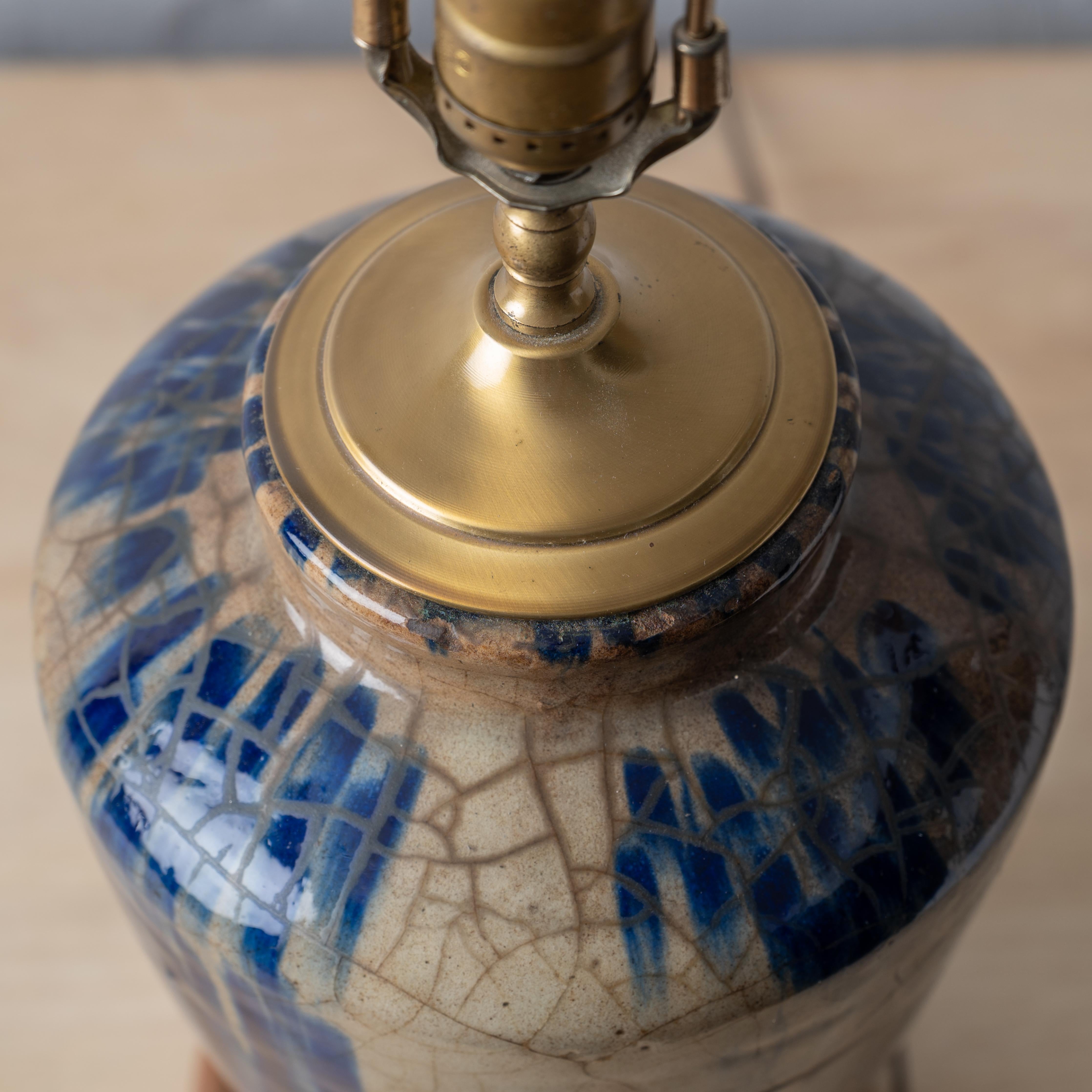 Persian Fritware Jar Mounted as Lamp, Mamluk 16th-17th Century For Sale 2