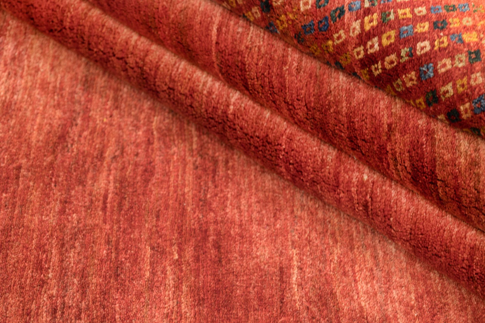 Persian Gabbeh (257cm x 216cm, red, new) For Sale 1
