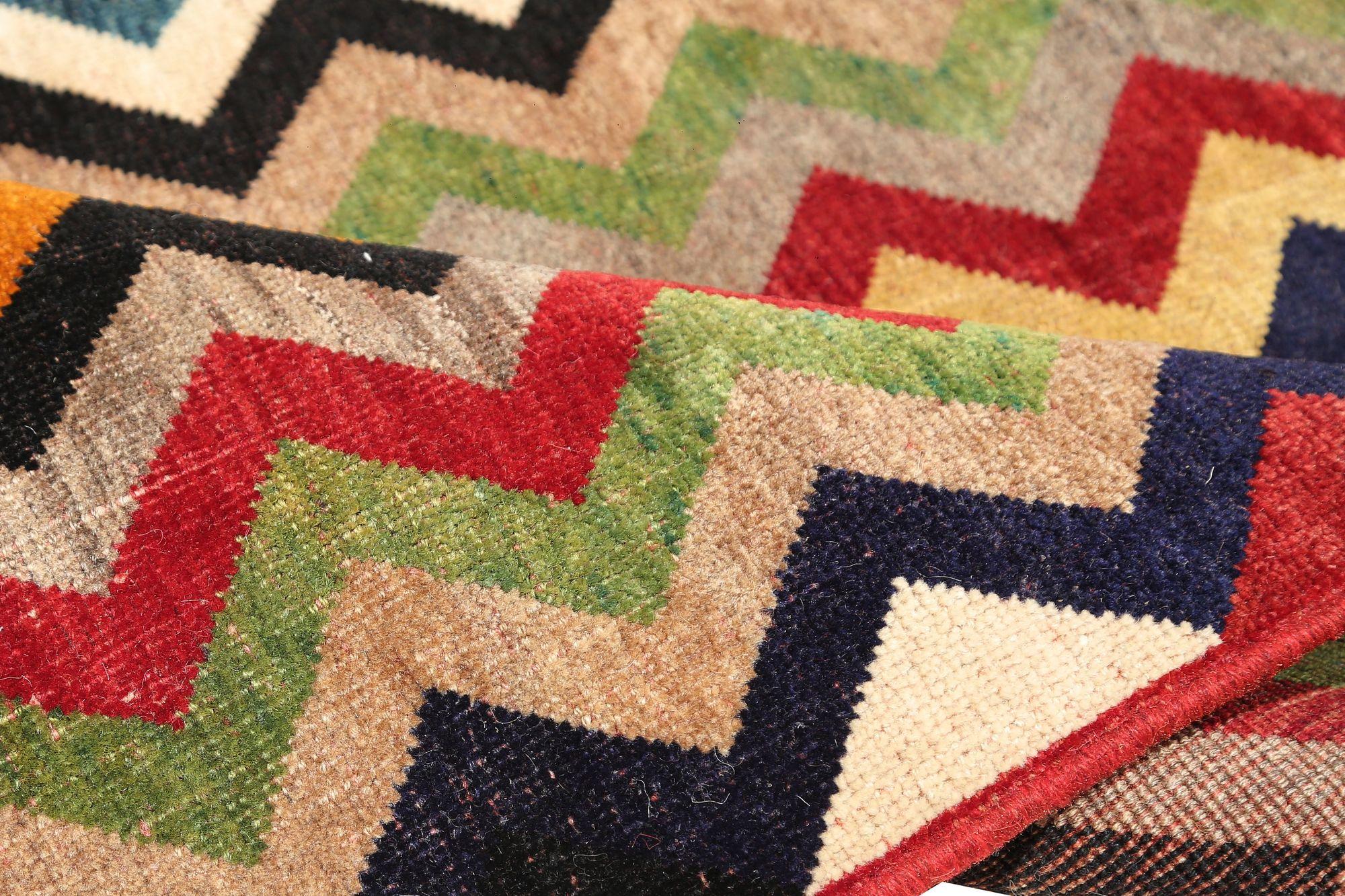 Discover the elegance of Persian Gabbeh featuring Area Rugs in Circa 1940. Designed with Wool and BlackBlueBrownGreenIvoryOrangeRedYellow, this exclusive design is perfect for enhancing your space.