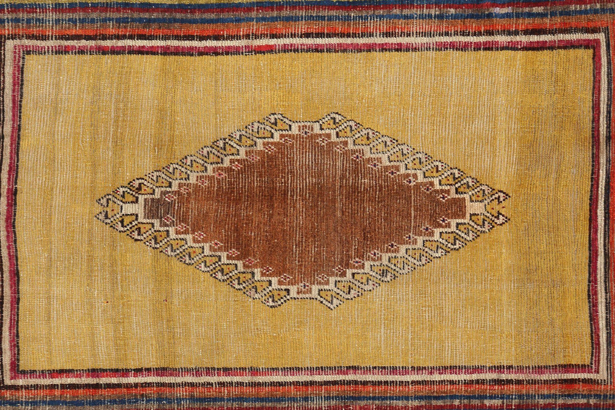 Alfombras Persas Gabbeh - Lana Marrón Marfil Naranja Rojo Amarillo - 97976 en Excelente estado para la venta en Dallas, TX