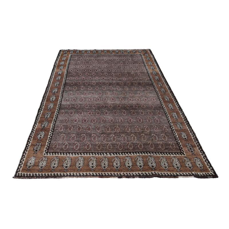 Persische Gabbeh Teppiche - Wolle Braun Elfenbein Taupe Design - 97905 im Zustand „Hervorragend“ im Angebot in Dallas, TX