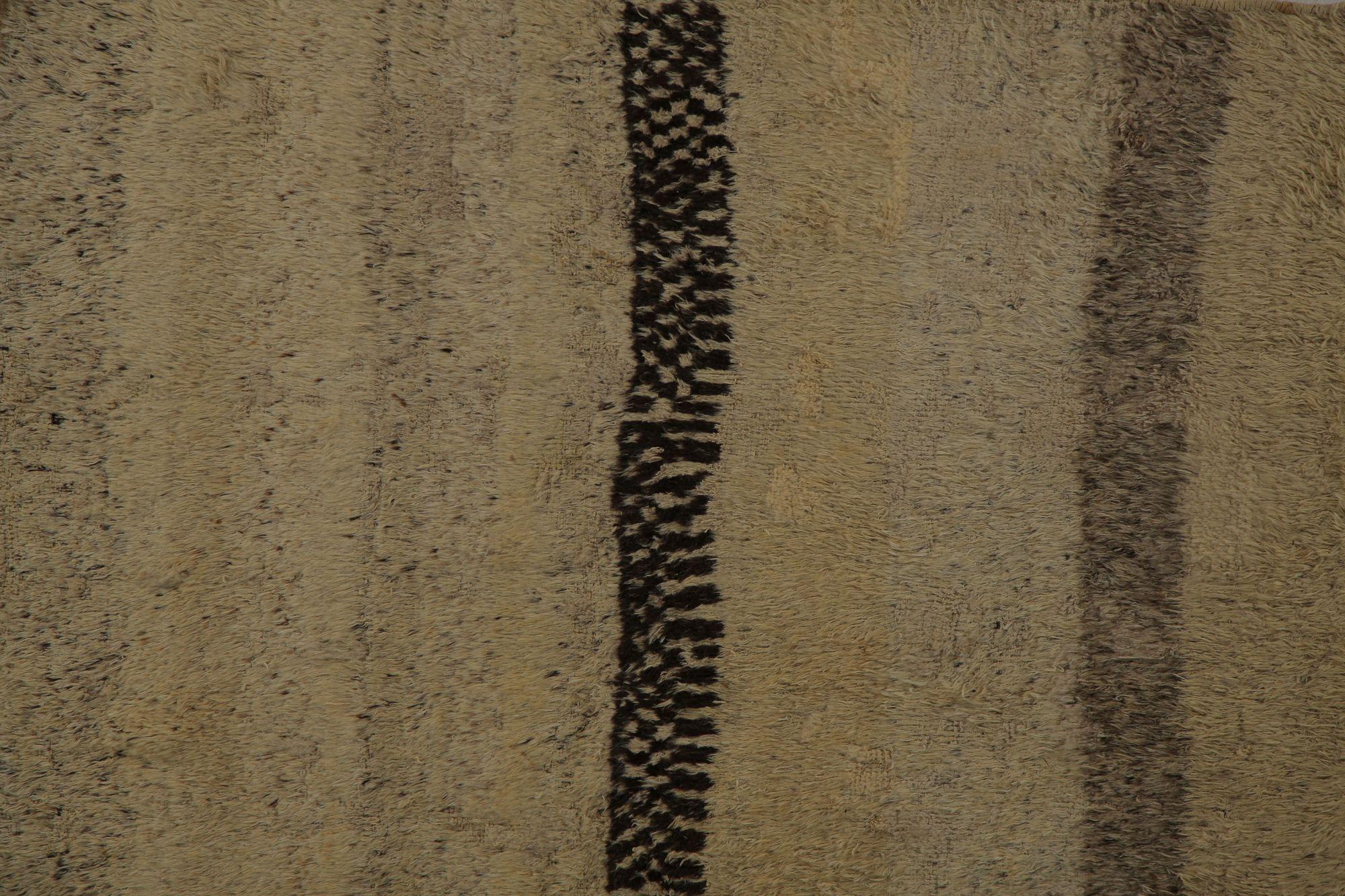 Persische Gabbeh Teppiche - Wolle Brown Taupe Design - 97826 im Zustand „Hervorragend“ im Angebot in Dallas, TX