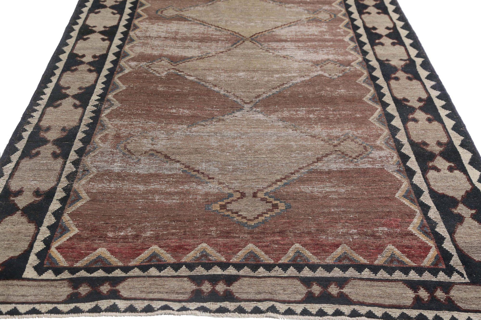 XX secolo Tappeti persiani Gabbeh - Lana Avorio Rosso Terracotta - 96796 in vendita