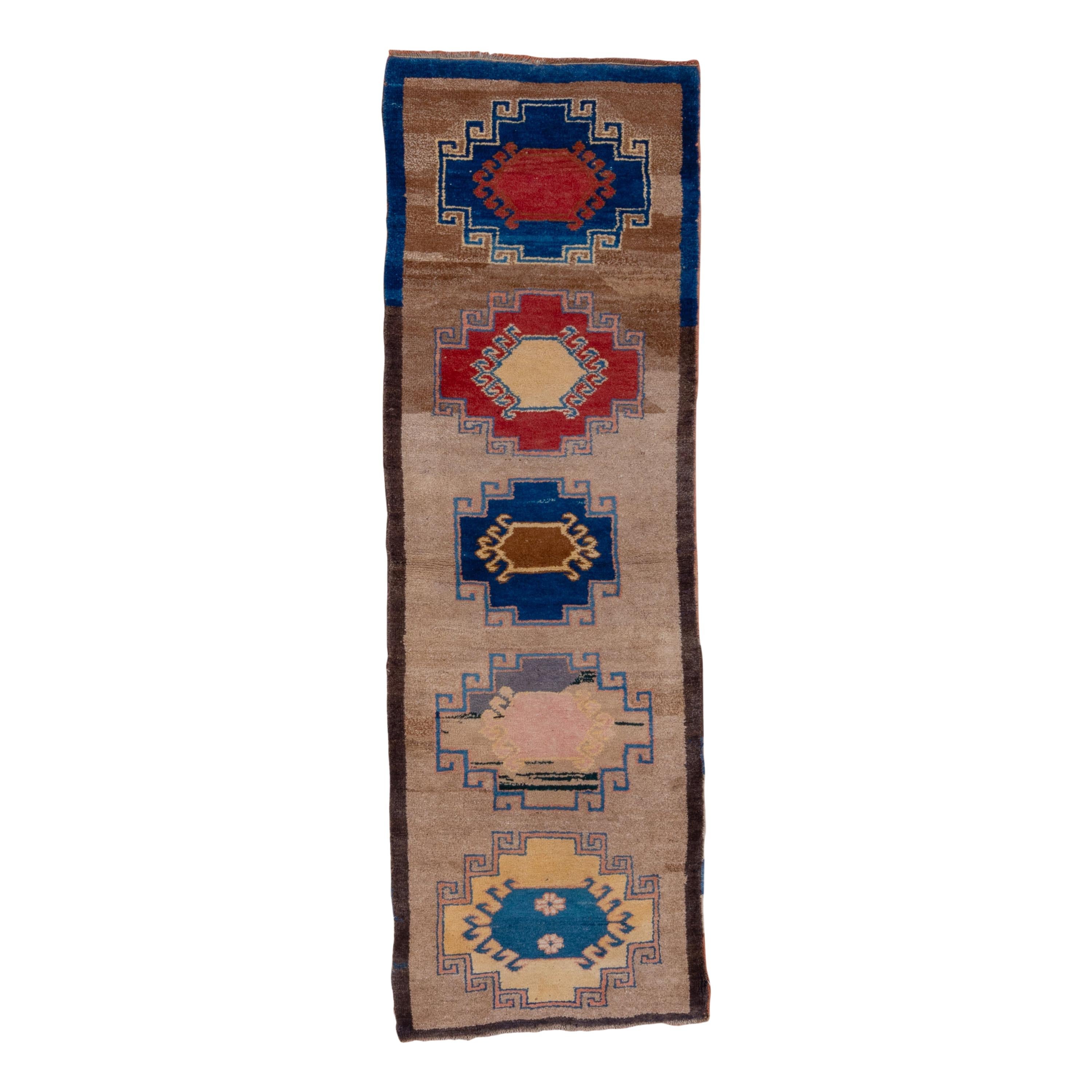 Persian Gabbeh Runner, circa 1960s, Colorful For Sale