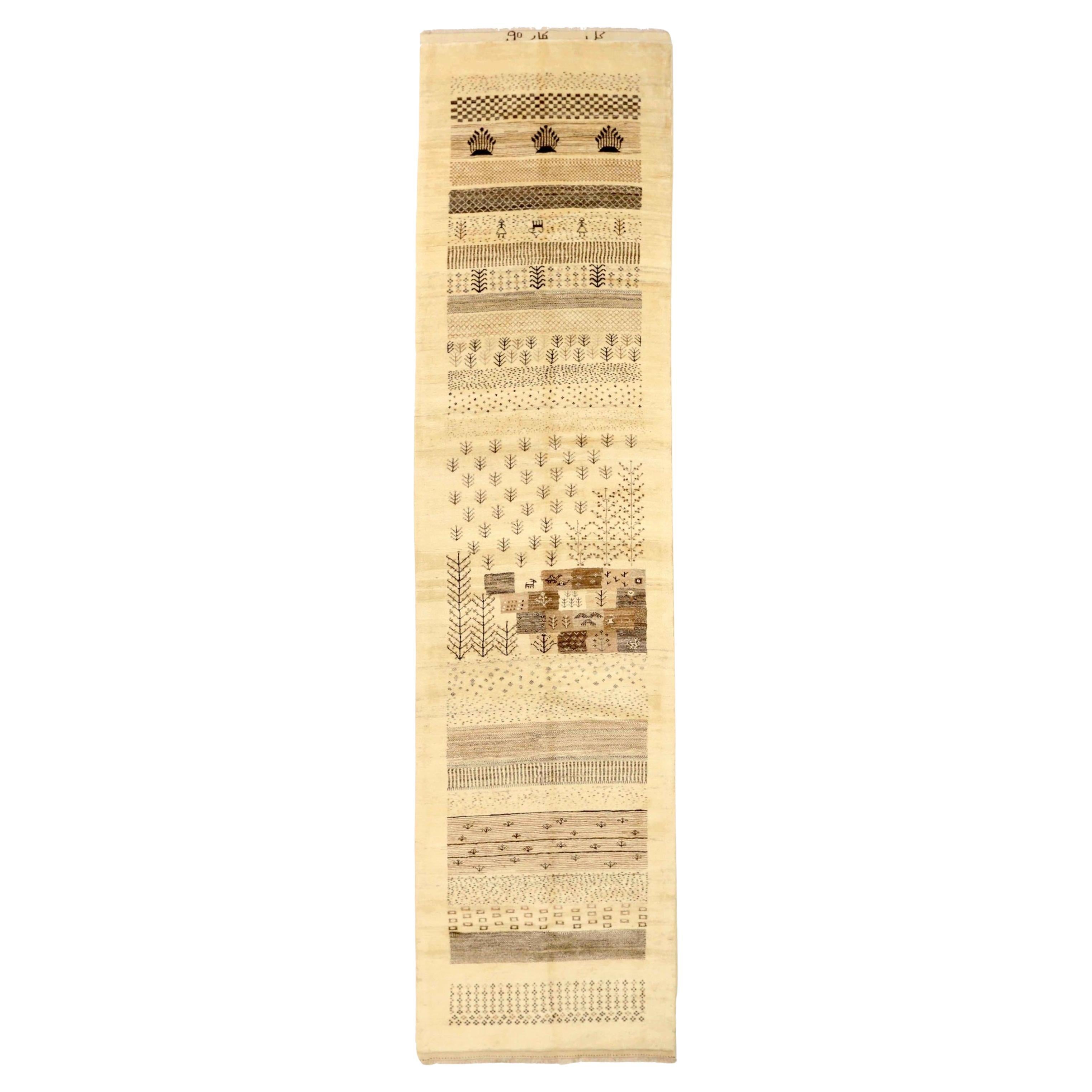 Persischer Gabbeh-Läufer - 67159 im Angebot
