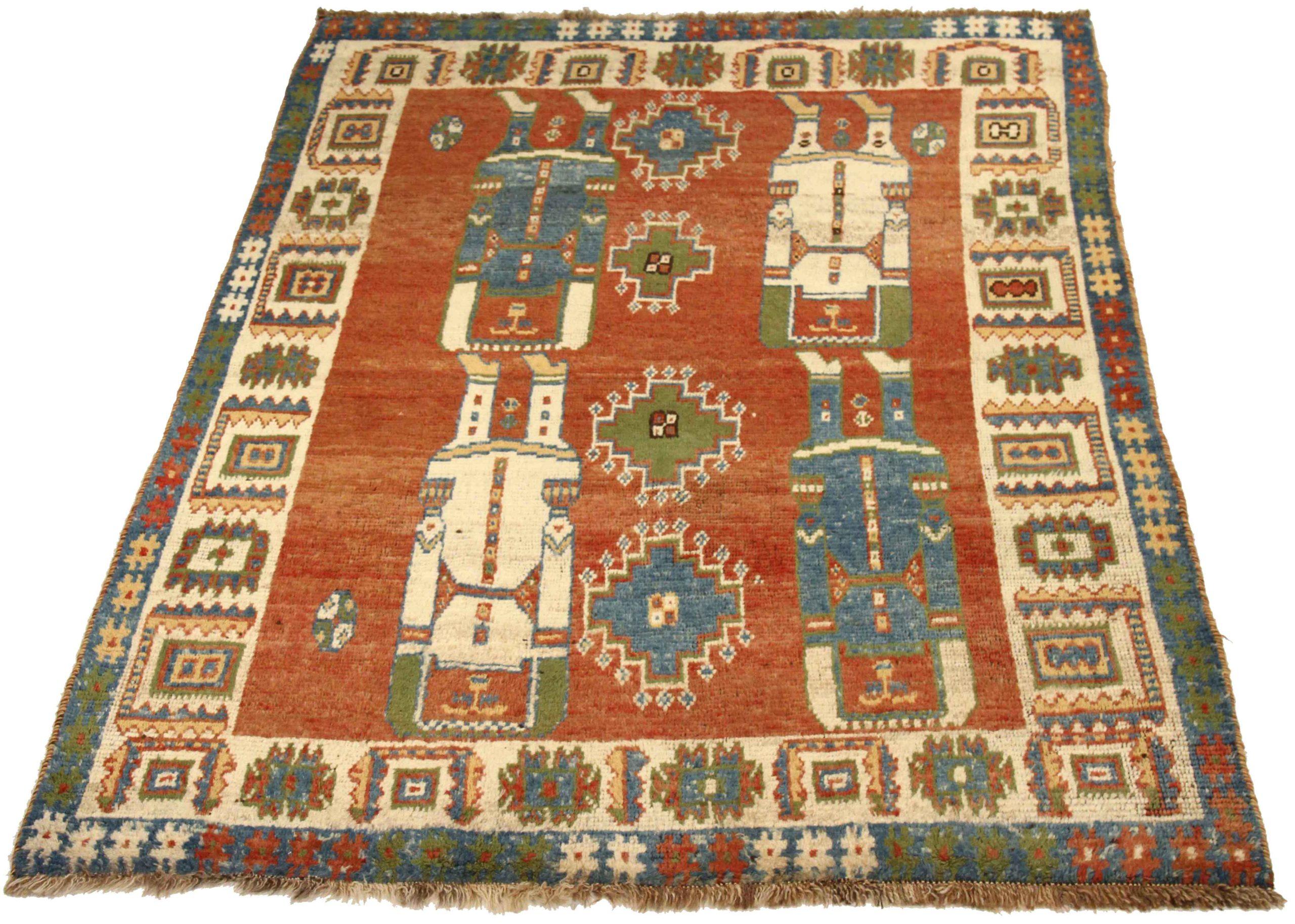 Entdecken Sie die Eleganz des persischen Gabbeh mit dem kleinen Teppich CIRCA 1880. Dieses exklusive Design aus Wolle und BlauGrünElfenbeinRot eignet sich perfekt, um Ihren Raum zu verschönern.