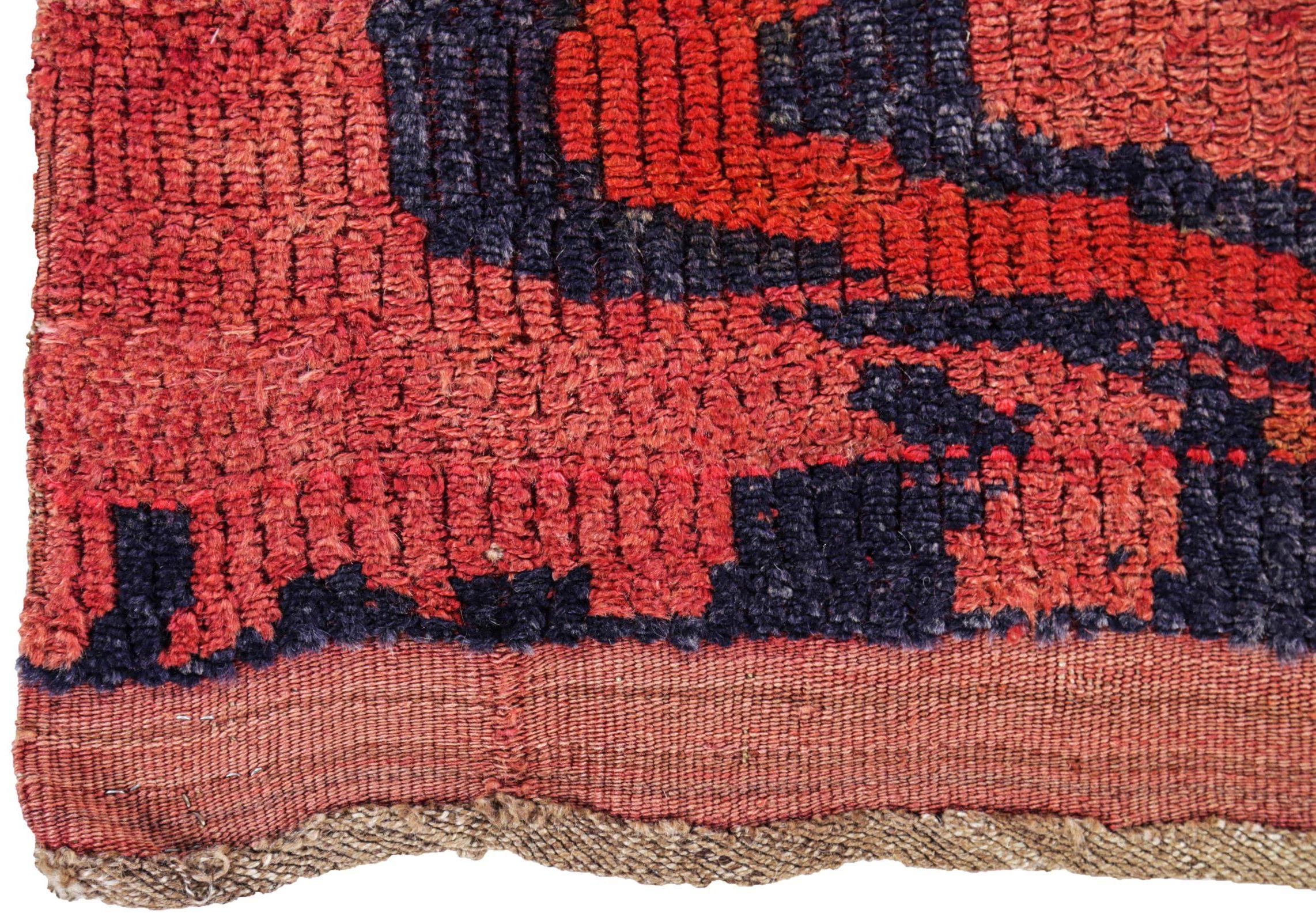 Persischer Gabbeh Kleiner Teppich Circa 1910 - Wolle Schwarz Elfenbein Rosa Design - 91224 im Zustand „Hervorragend“ im Angebot in Dallas, TX