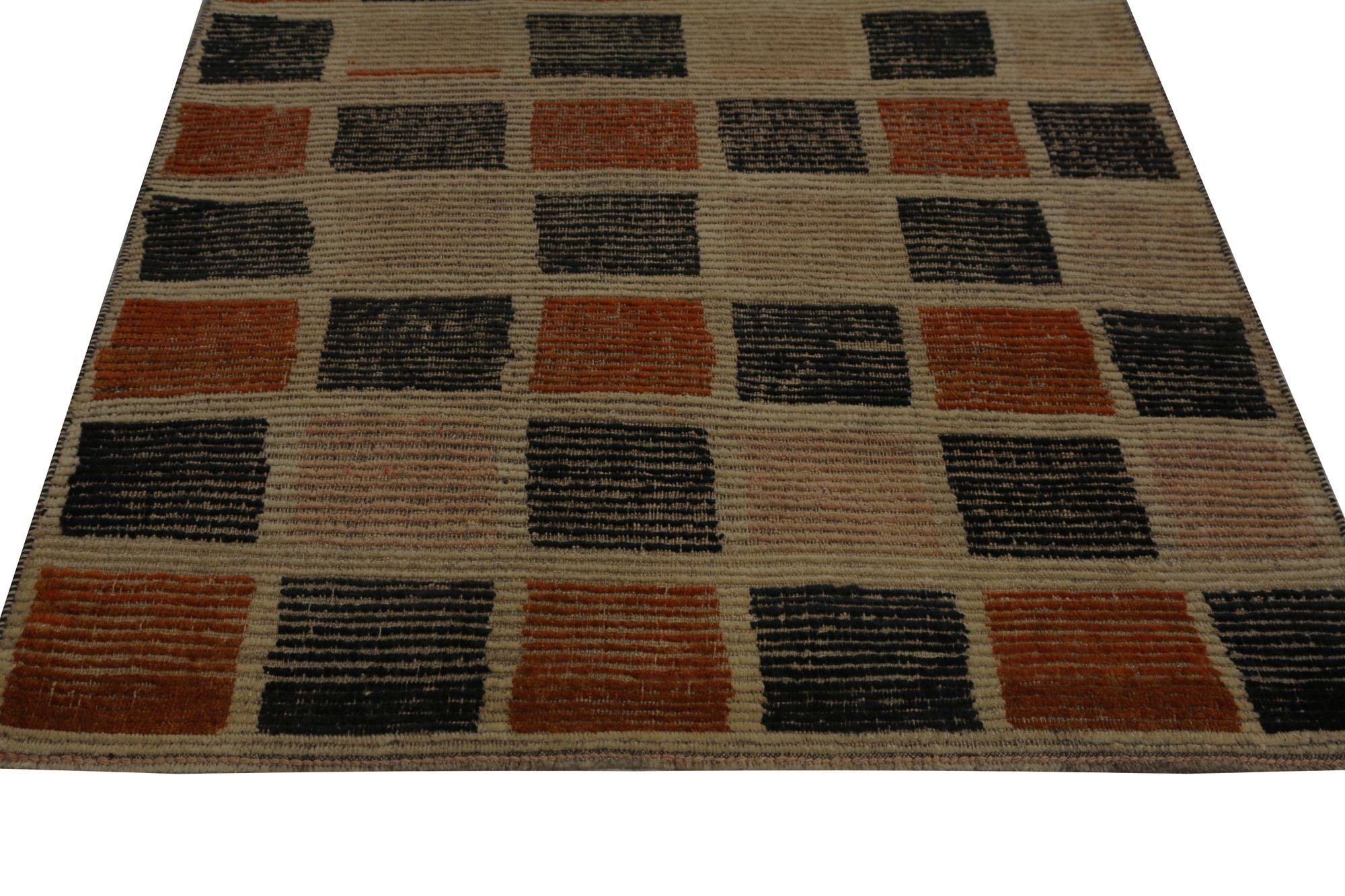 Iracheno Tappeto persiano Gabbeh Small - Lana Nero Avorio Rosso - 96840 in vendita