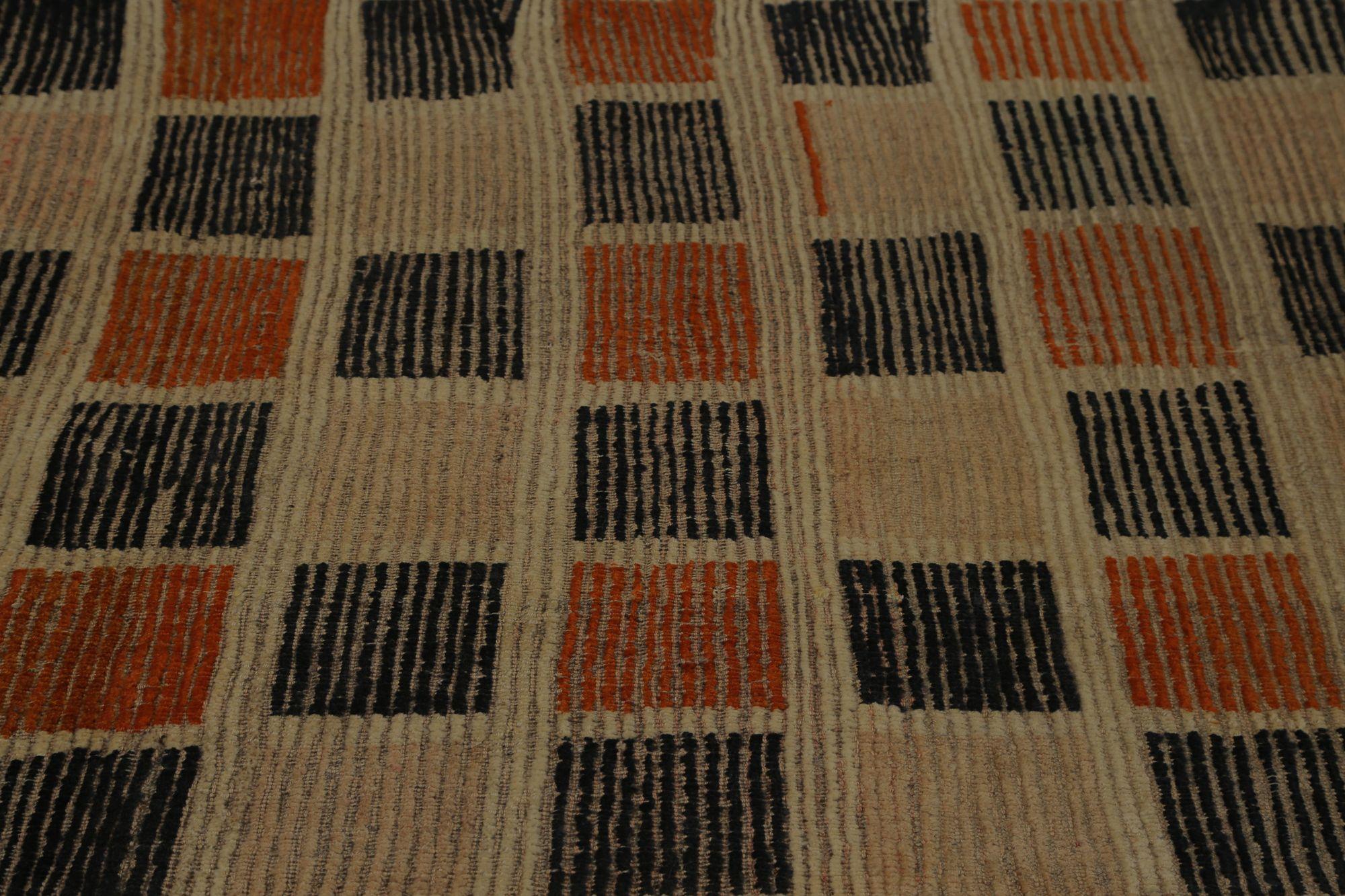 XX secolo Tappeto persiano Gabbeh Small - Lana Nero Avorio Rosso - 96840 in vendita