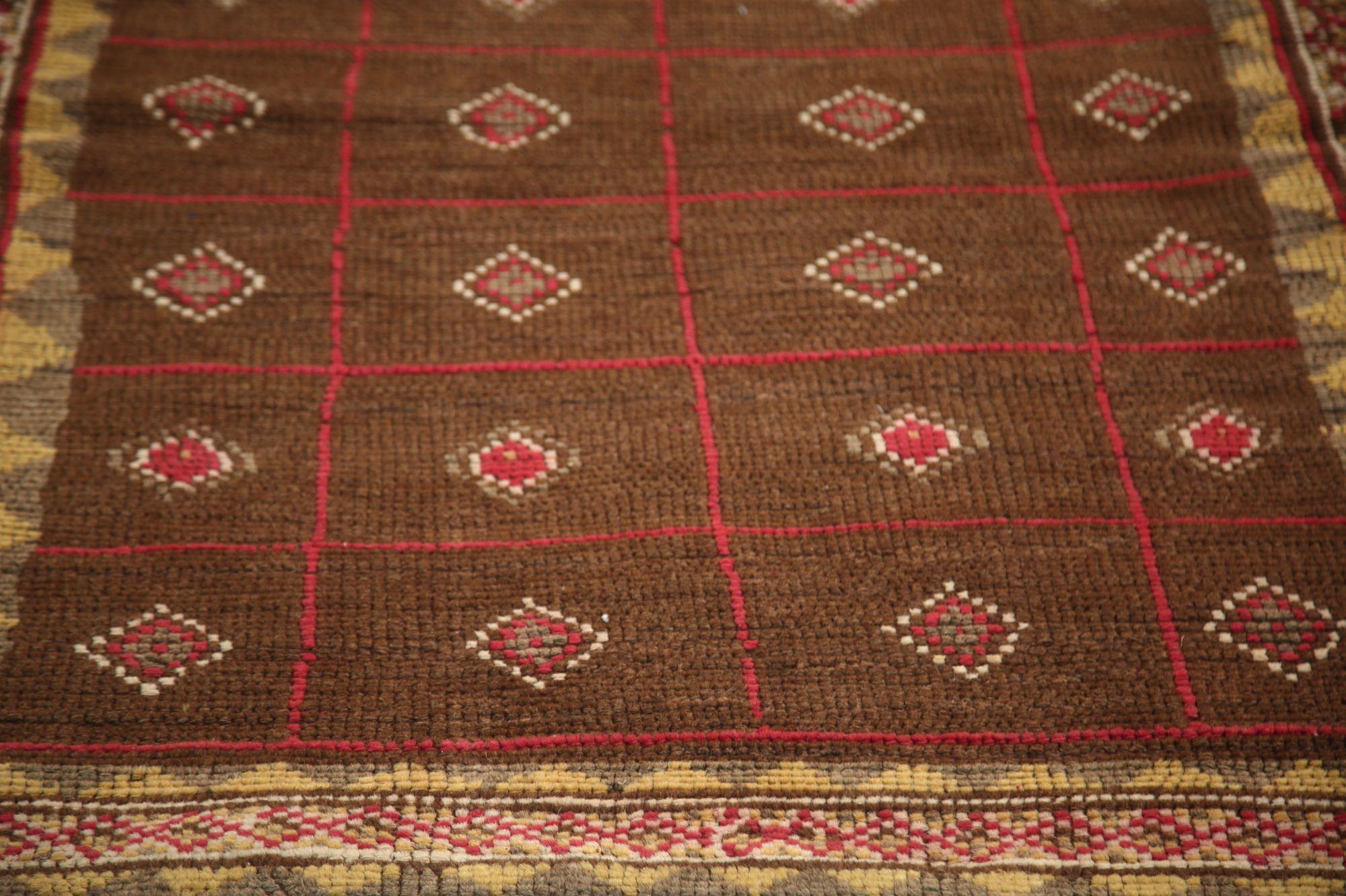 Persischer Gabbeh Small Teppich - Wolle Brown Design - 96736 (20. Jahrhundert) im Angebot