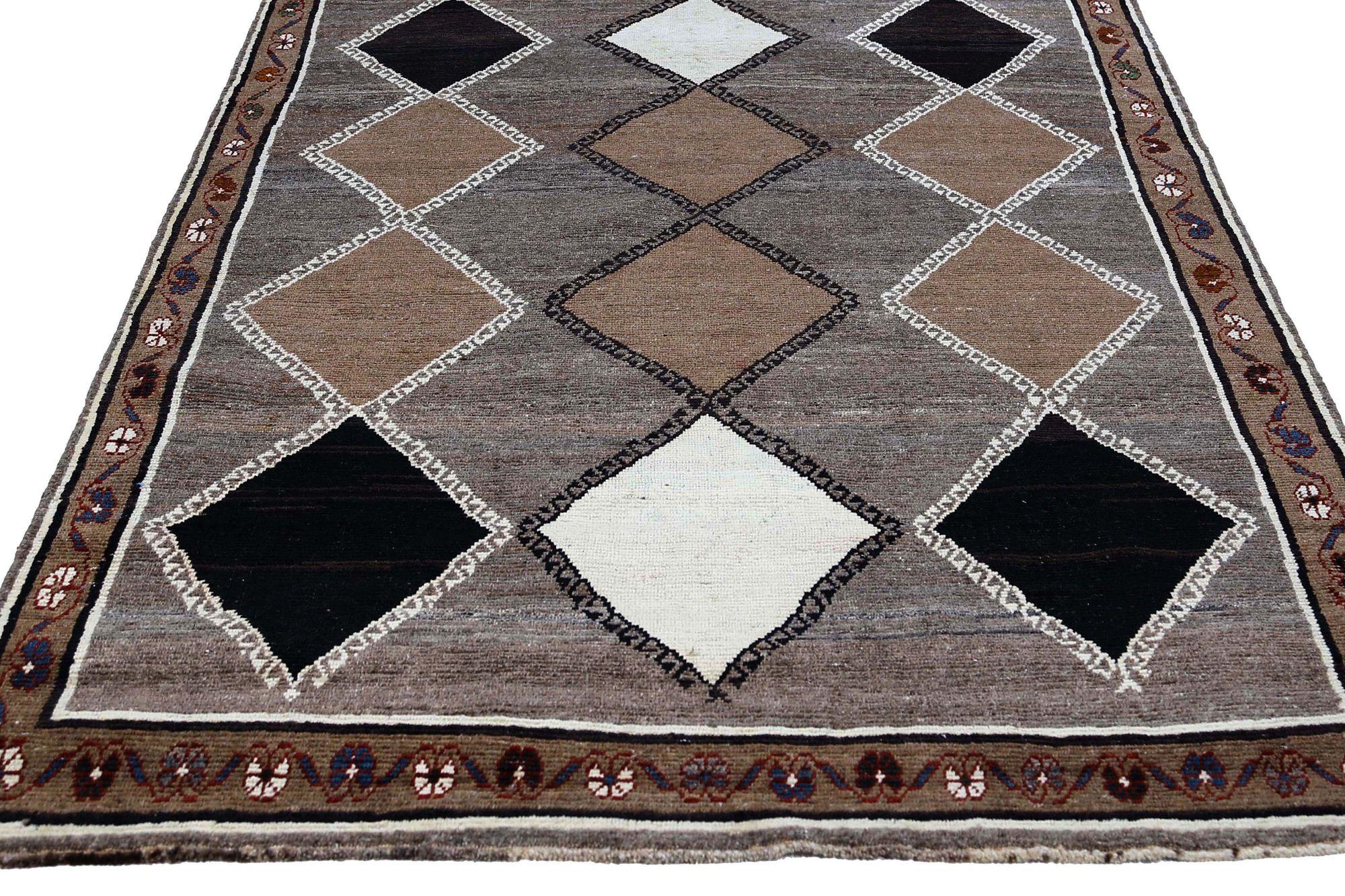 Tapis persan Gabbeh Small - Laine Design/One - 97104 Excellent état - En vente à Dallas, TX