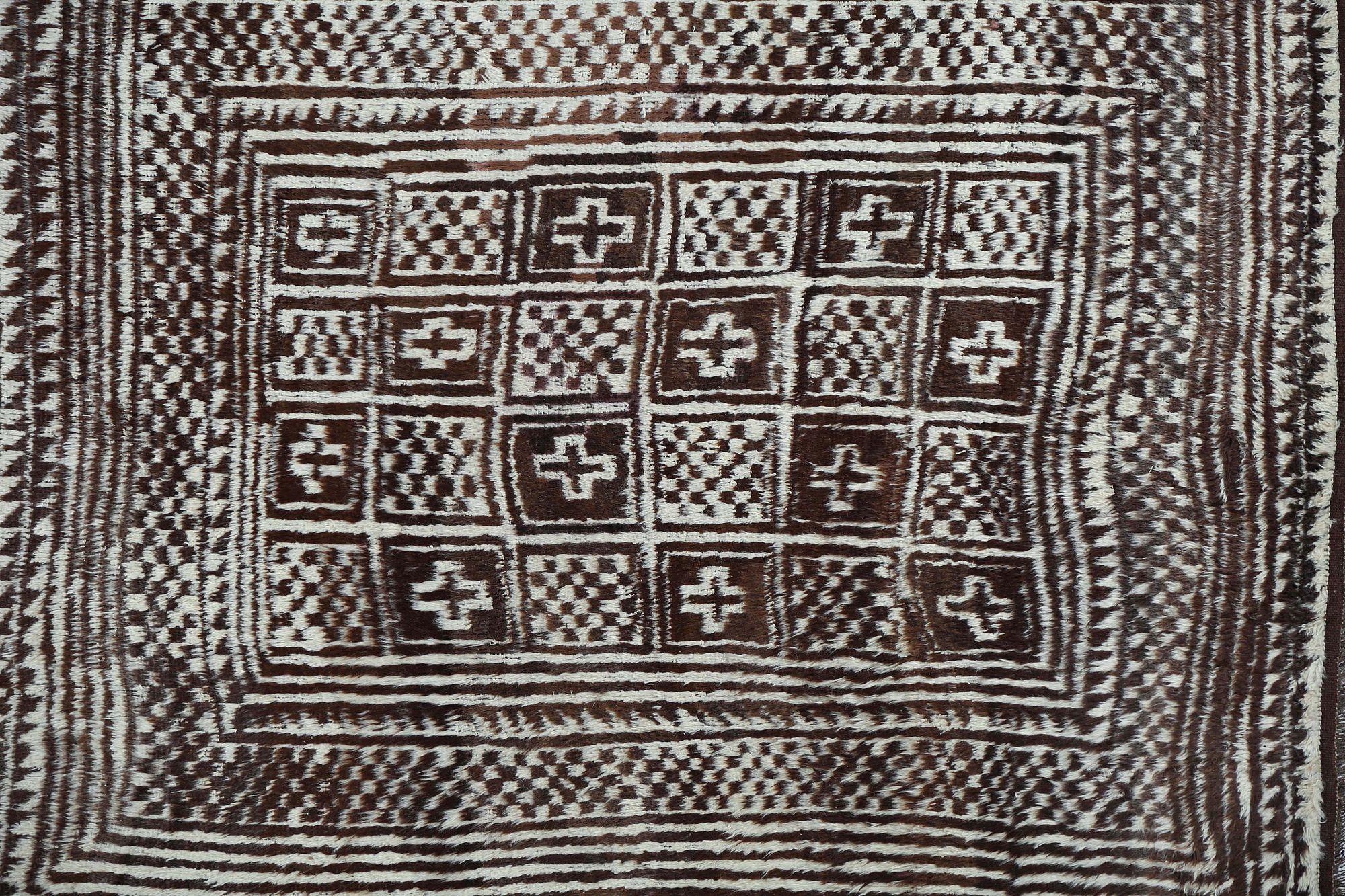 Persischer Gabbeh Small Teppich - Wolle Brown Design - 97564 (Irakisch) im Angebot