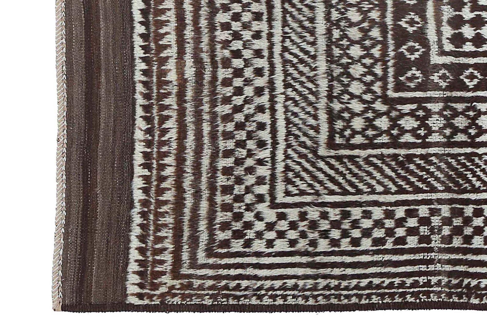 Persischer Gabbeh Small Teppich - Wolle Brown Design - 97565 (Stammeskunst) im Angebot