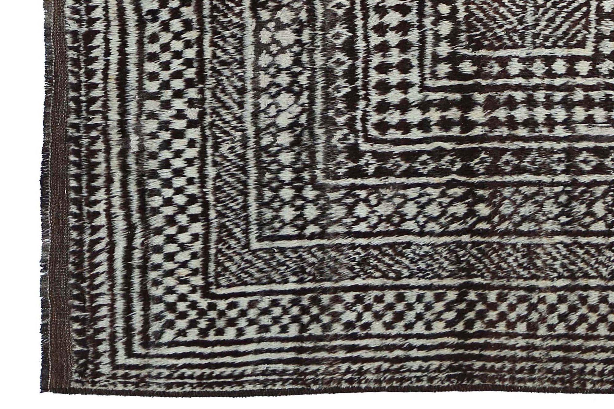 Persischer Gabbeh Small Teppich - Wolle Brown Design - 97566 (Stammeskunst) im Angebot