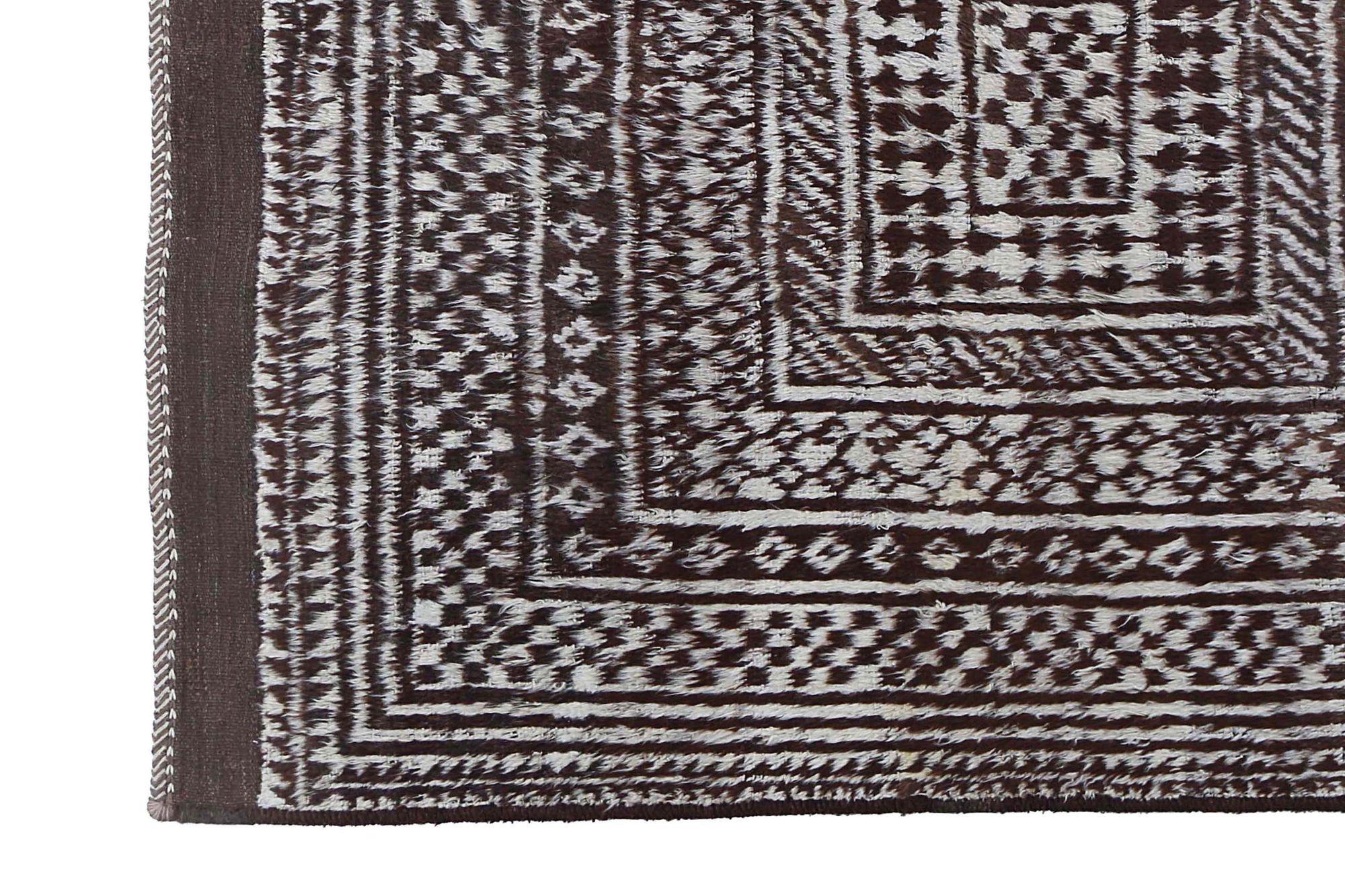 Persischer Gabbeh Small Teppich - Wolle Brown Design - 97568 (Stammeskunst) im Angebot