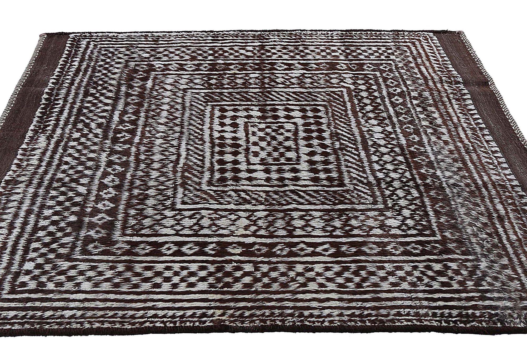 Persischer Gabbeh Small Teppich - Wolle Brown Design - 97568 (Irakisch) im Angebot