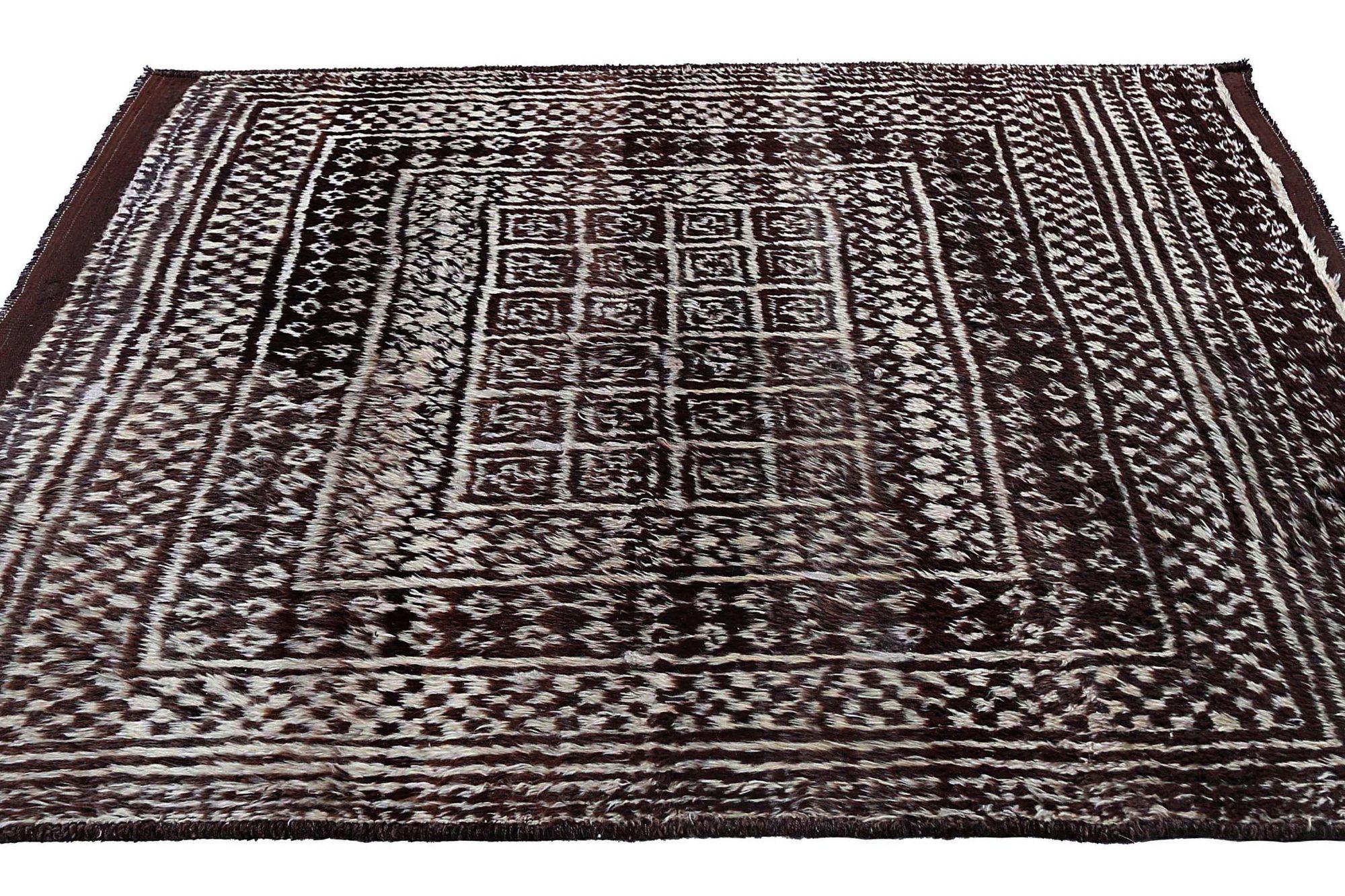 Persischer Gabbeh Small Teppich - Wolle Brown Design - 97569 (Irakisch) im Angebot