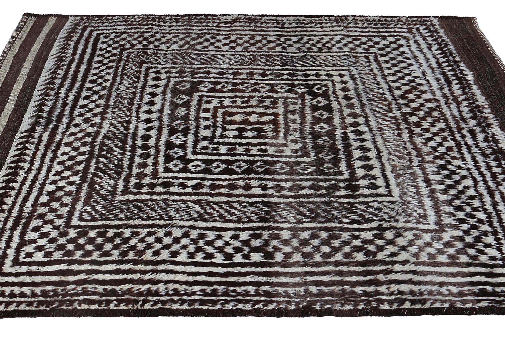 Persischer Gabbeh Small Teppich - Wolle Brown Design - 97571 (Irakisch) im Angebot