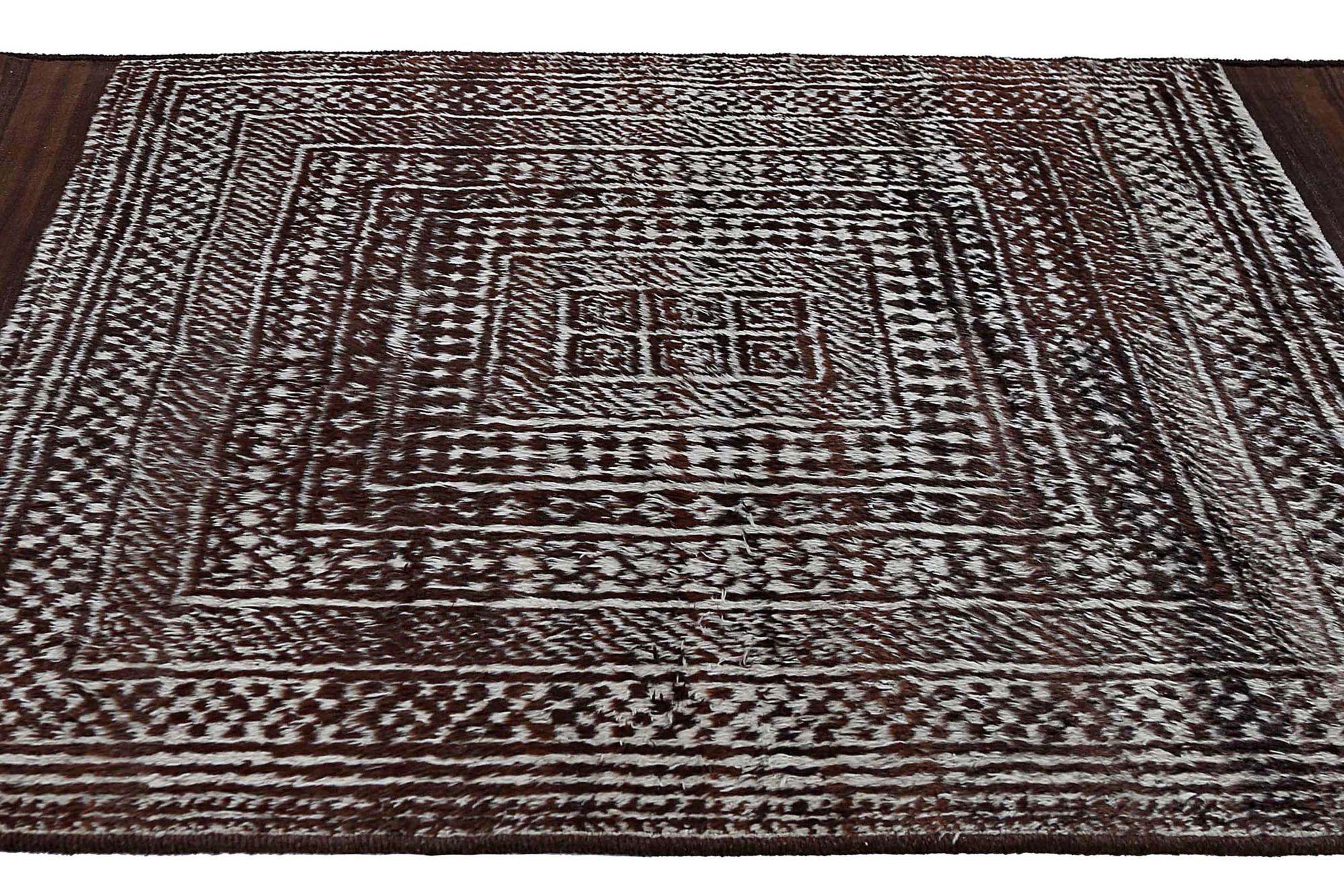 Persischer Gabbeh Small Teppich - Wolle Brown Design - 97573 (Irakisch) im Angebot