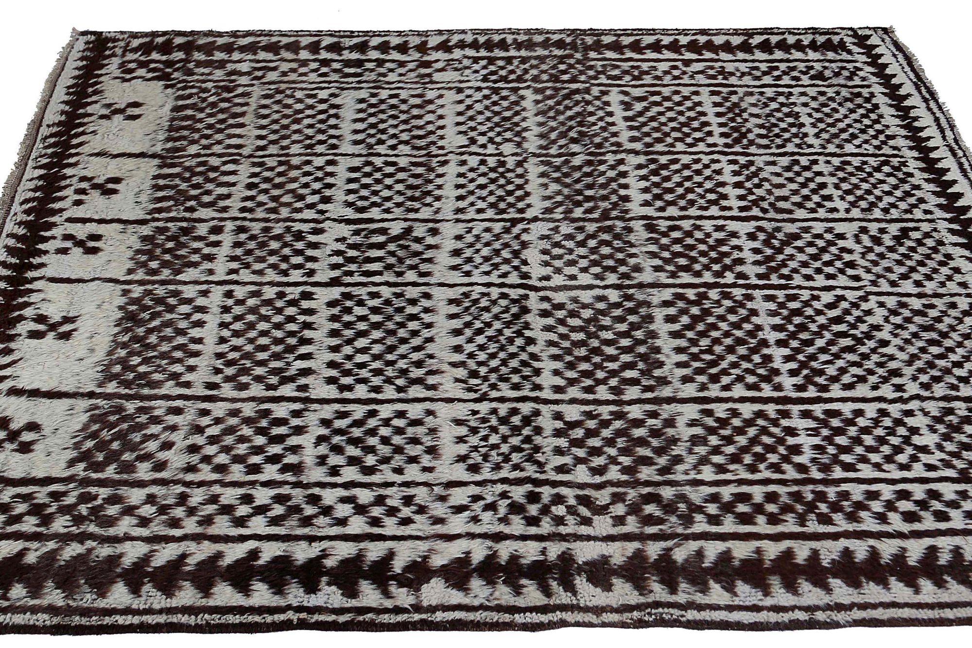 Persischer Gabbeh Small Teppich - Wolle Brown Design - 97576 (Irakisch) im Angebot