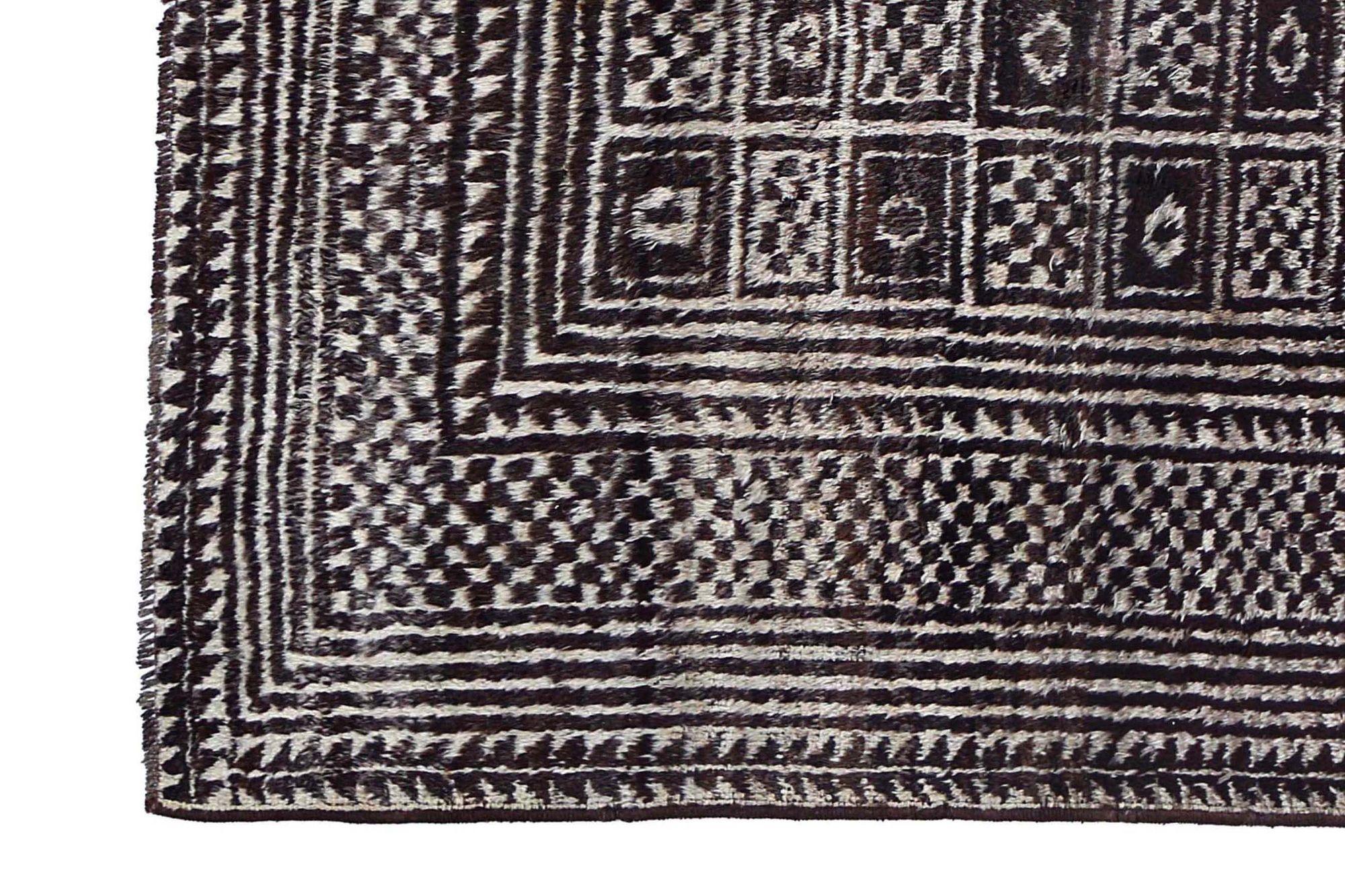 Persischer Gabbeh Small Teppich - Wolle Brown Design - 97579 (Stammeskunst) im Angebot