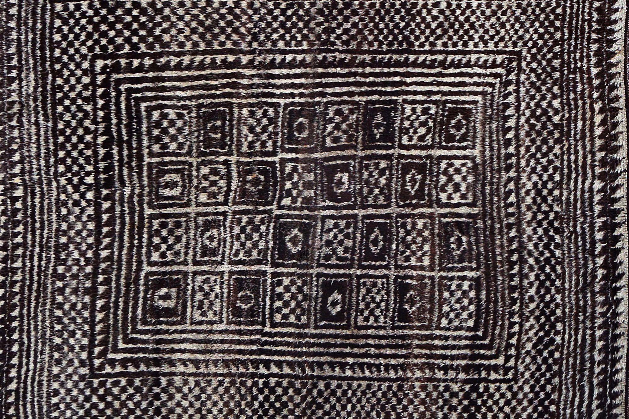 Persischer Gabbeh Small Teppich - Wolle Brown Design - 97579 (Irakisch) im Angebot
