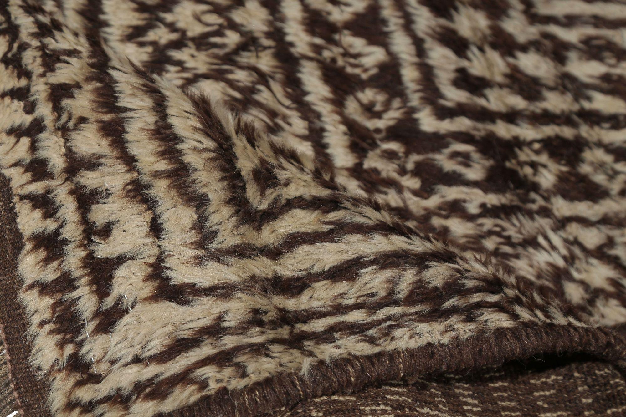 Persischer Gabbeh Small Teppich - Wolle Brown Design - 97657 (Stammeskunst) im Angebot