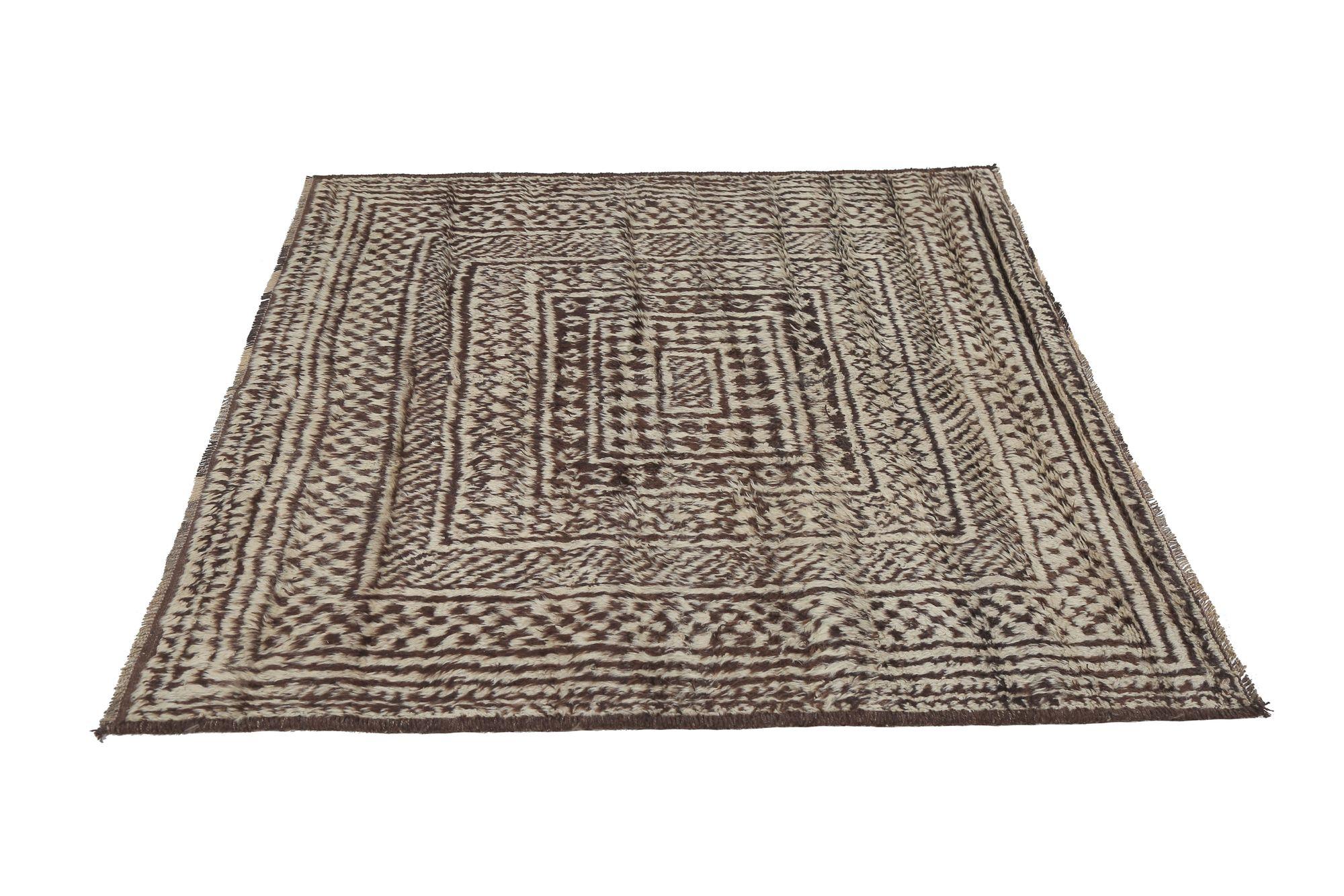 Persischer Gabbeh Small Teppich - Wolle Brown Design - 97657 (Irakisch) im Angebot