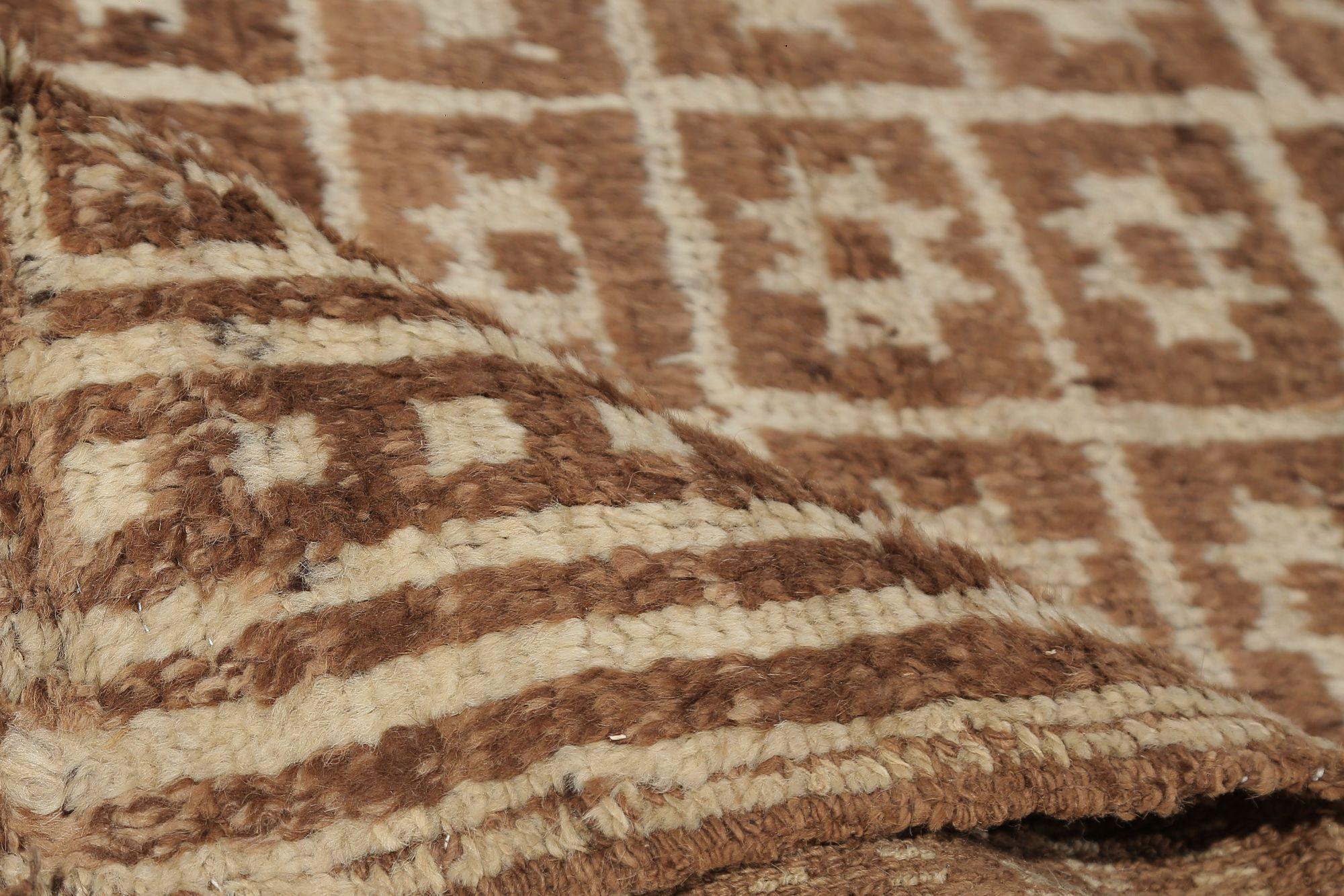 Persischer Gabbeh Small Teppich - Wolle Brown Design - 97661 (Stammeskunst) im Angebot