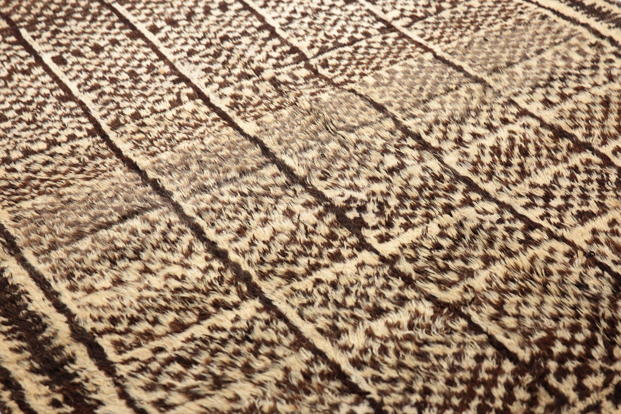 Persischer Gabbeh Small Teppich - Wolle Brown Design - 97696 (Stammeskunst) im Angebot