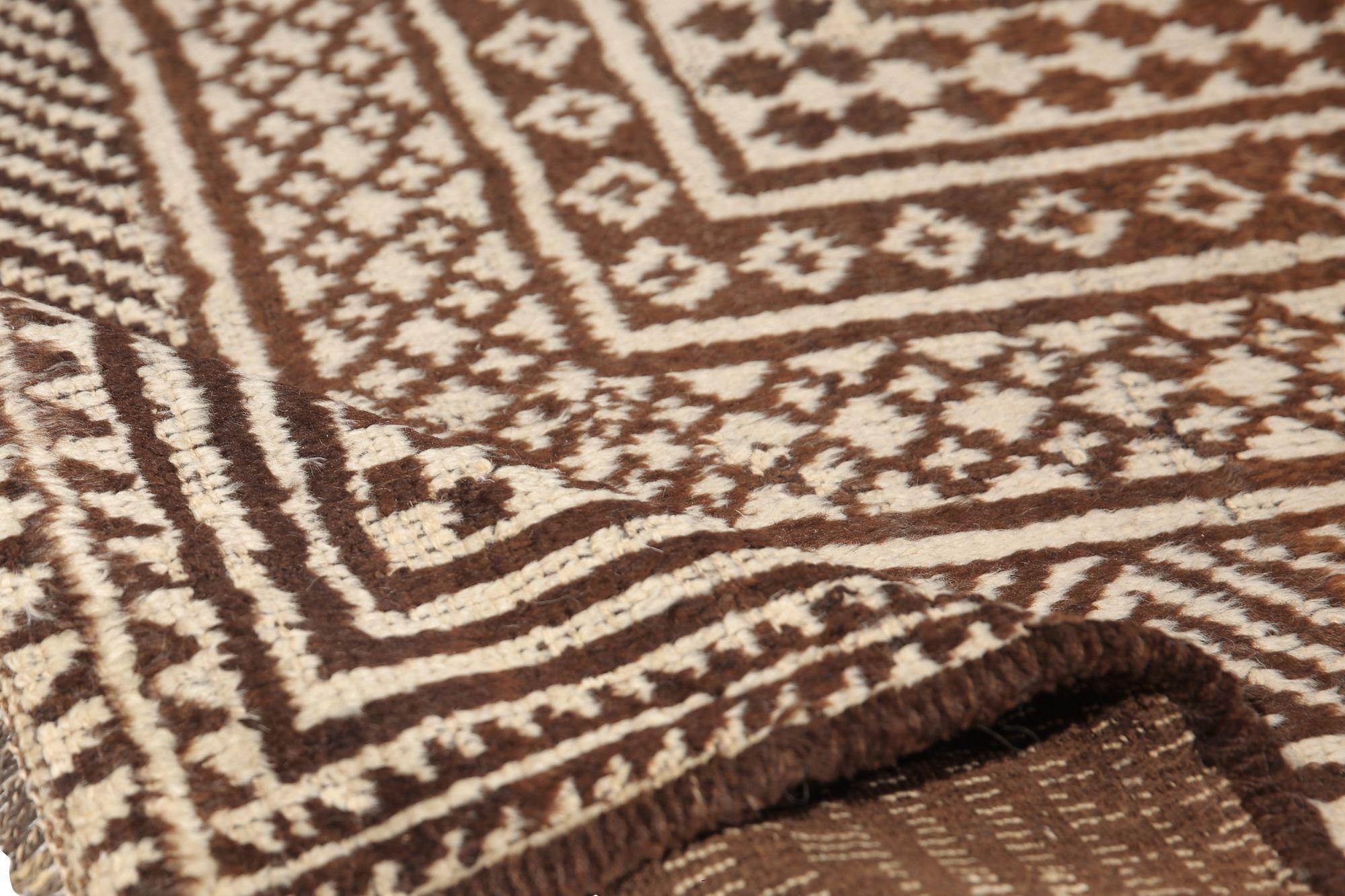 Persischer Gabbeh Small Teppich - Wolle Brown Design - 97697 (Stammeskunst) im Angebot