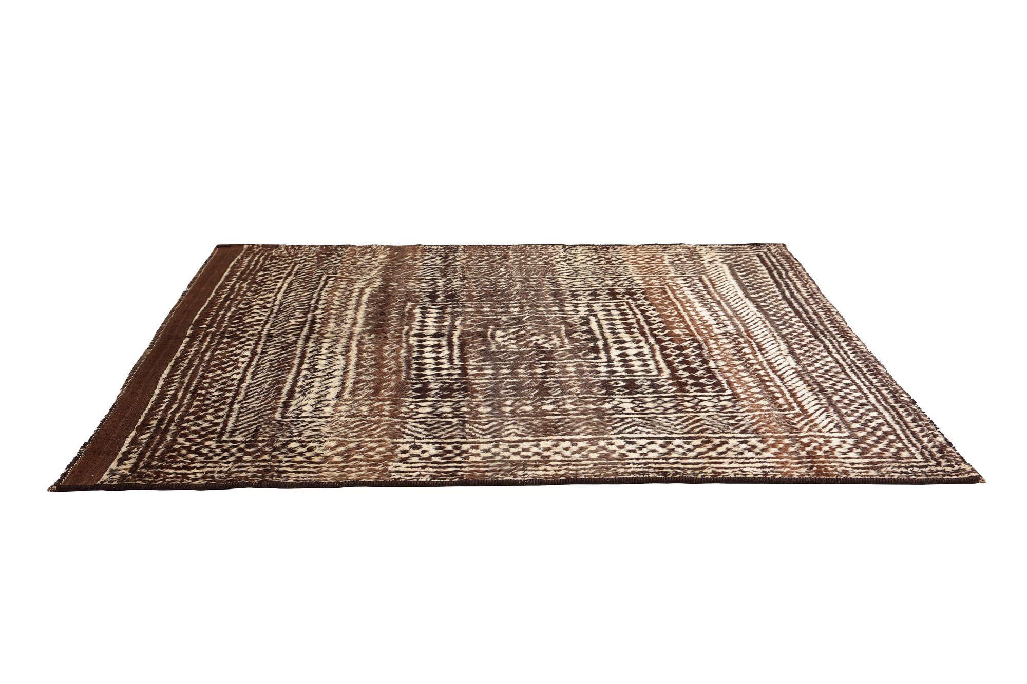 Persischer Gabbeh Small Teppich - Wolle Brown Design - 97698 (Irakisch) im Angebot