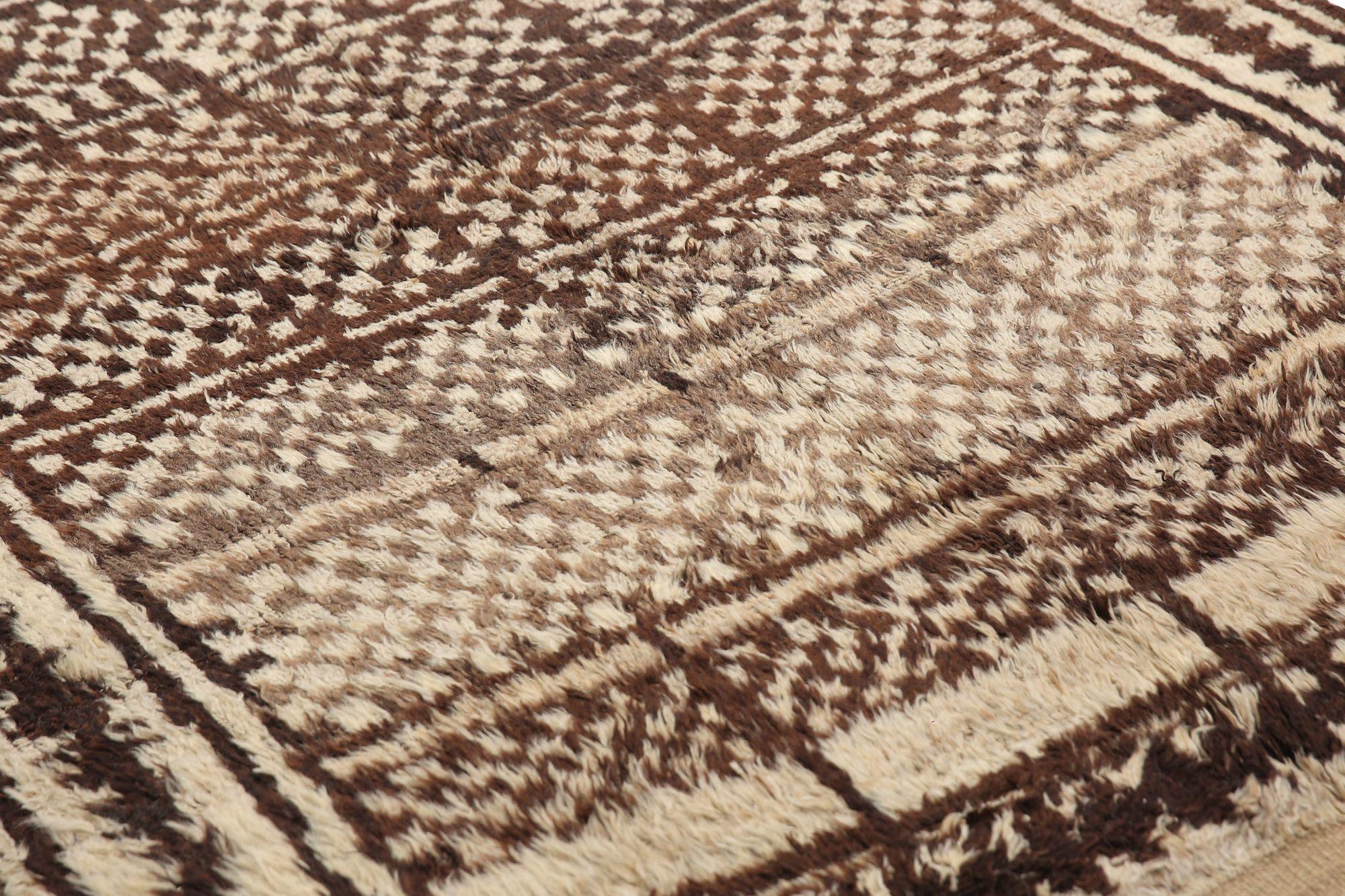 Persischer Gabbeh Small Teppich - Wolle Brown Design - 97700 (Stammeskunst) im Angebot