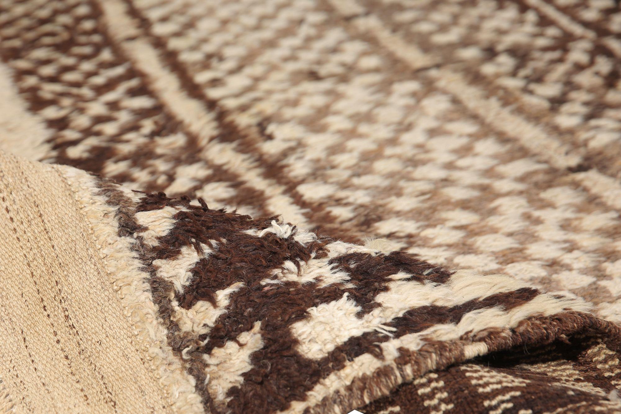 Persischer Gabbeh Small Teppich - Wolle Brown Design - 97700 (Irakisch) im Angebot