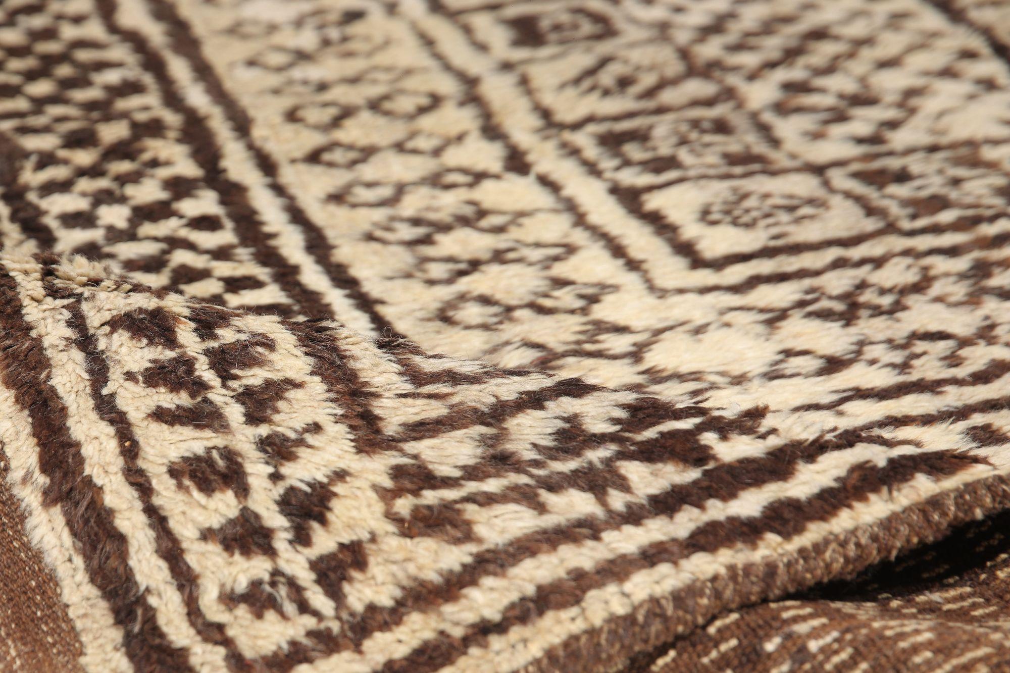 Persischer Gabbeh Small Teppich - Wolle Brown Design - 97701 (Stammeskunst) im Angebot