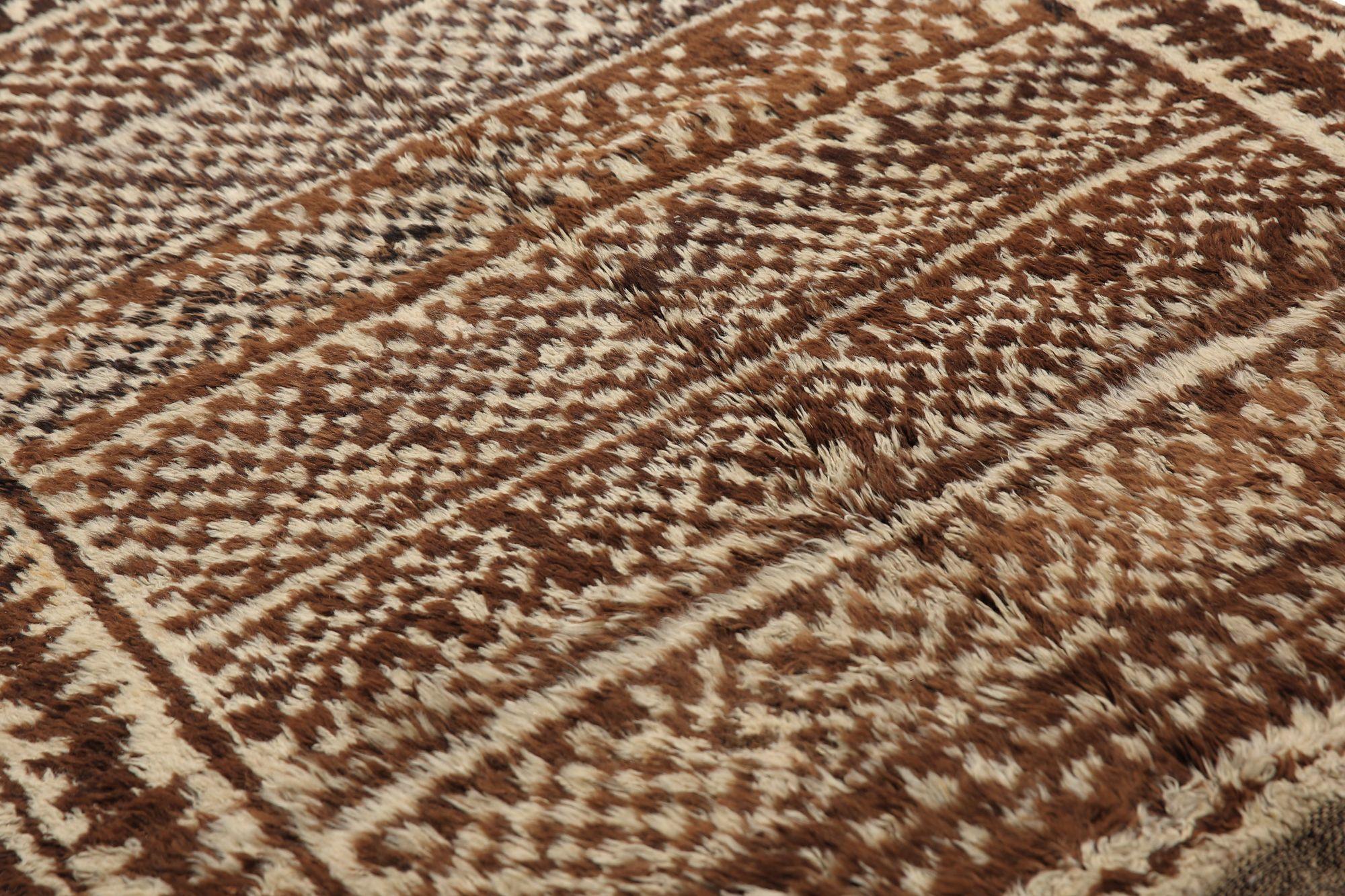 Persischer Gabbeh Small Teppich - Wolle Brown Design - 97702 (Stammeskunst) im Angebot