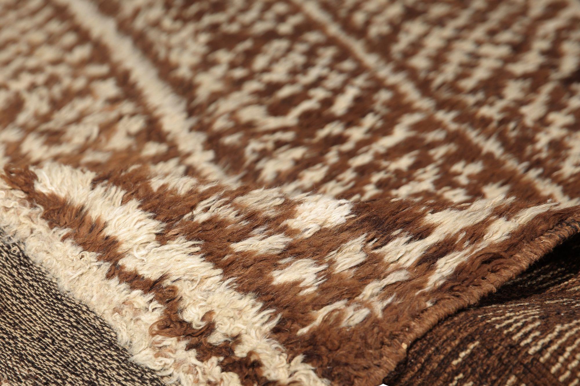 Persischer Gabbeh Small Teppich - Wolle Brown Design - 97702 (Irakisch) im Angebot